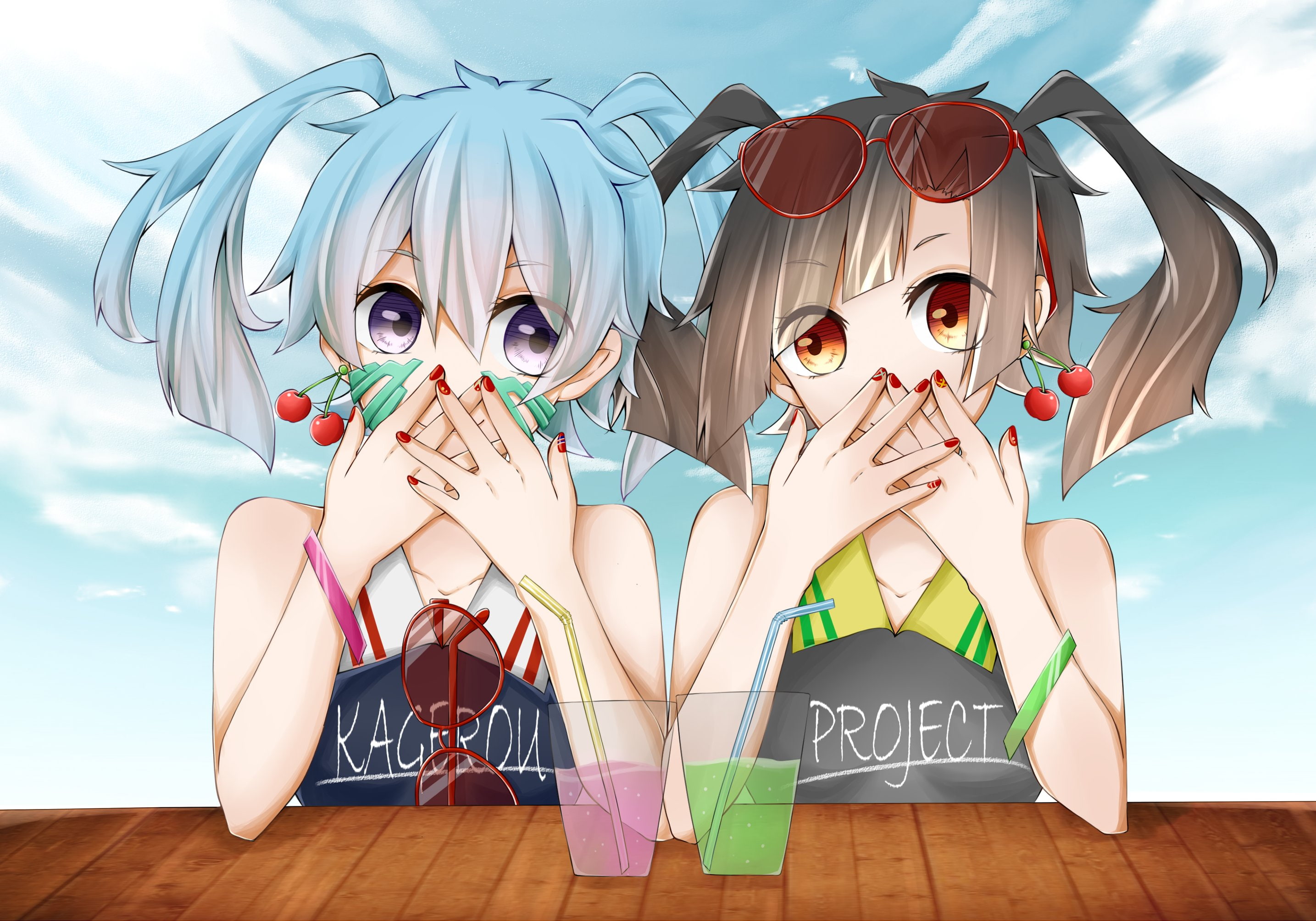 Takane " Ene" Enomoto, Summer, Anime, Kagerou Project, 2K, HD Wallpaper