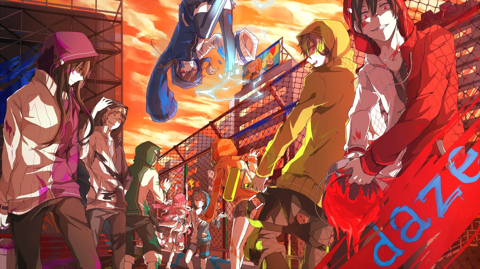 shuuya, kano, project, kagerou, 1080P, hibiya, tsubomi, amamiya, kido, momo, kisaragi, HD Wallpaper