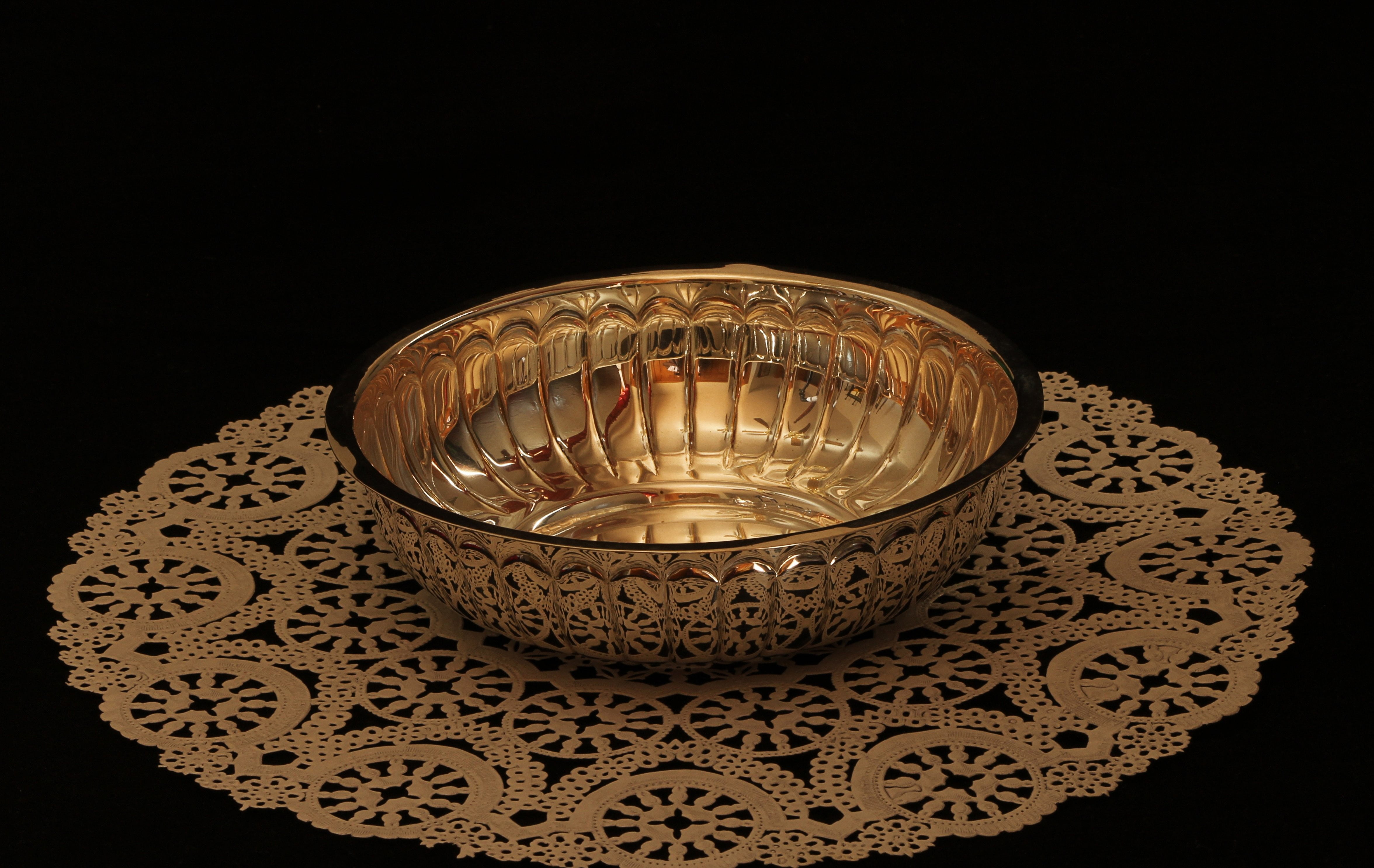 glass, gold colored, drink, antique, food and drink, black background, 4K, doily, still life, close-up, high angle view, elegance, electric lamp, table, HD Wallpaper