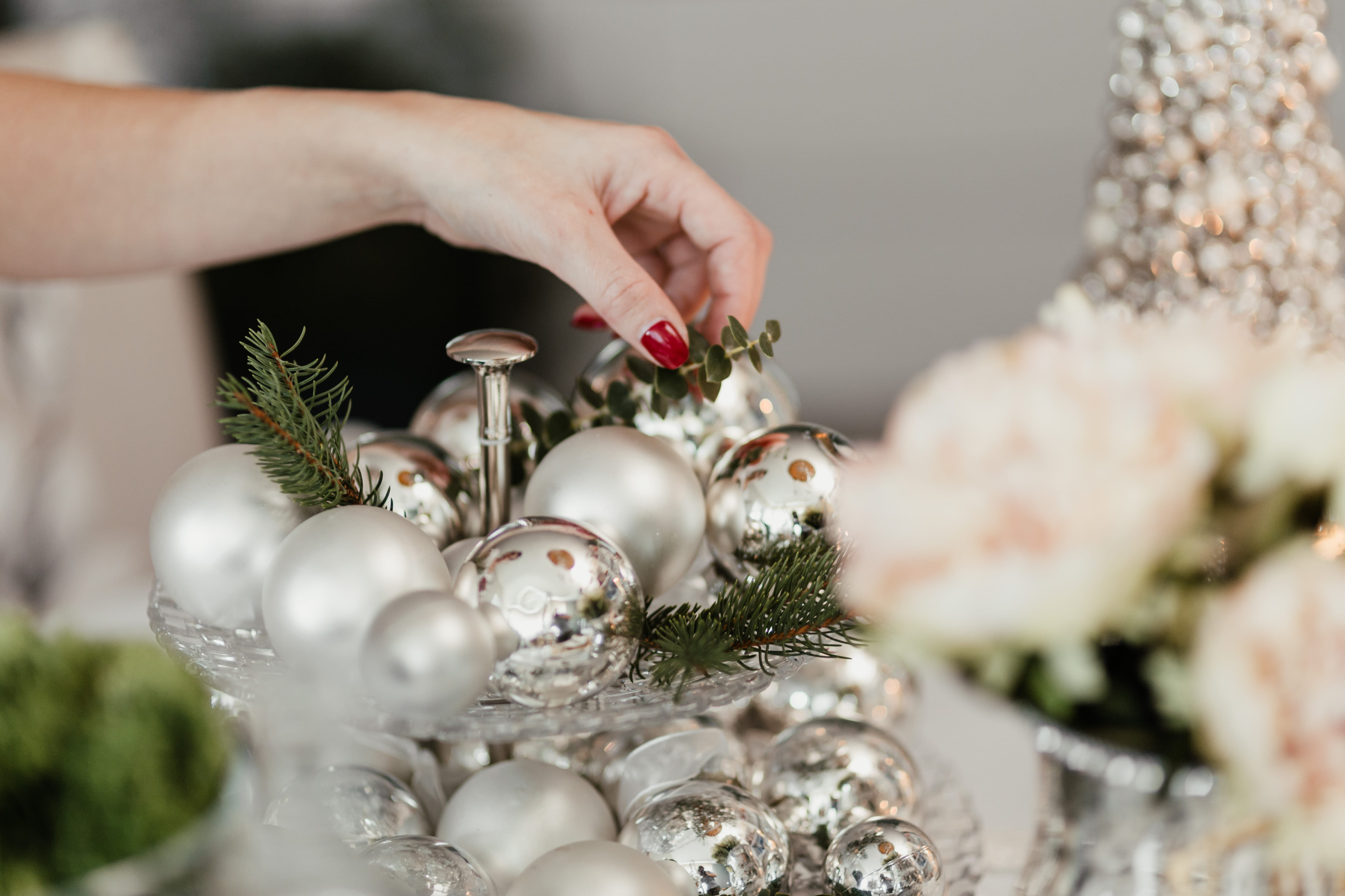 human hand, christmas, advent, hand, close-up, 5K, preparation, fir tree, one person, decorations, indoors, holiday, xmas, tree, christmas eve, human body part, HD Wallpaper