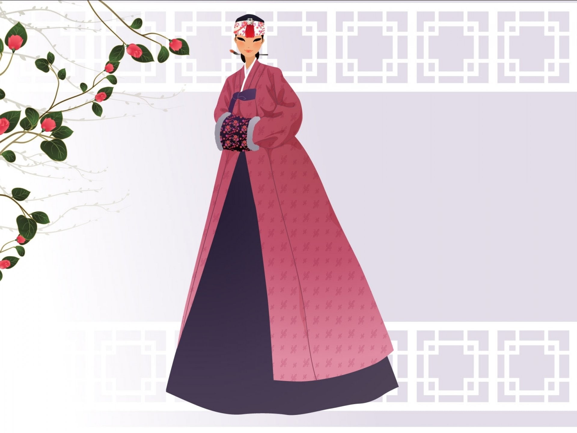 korean, women, Oriental, girl, vector, artwork, Korea, artistic, Girls, 1080P, Asian, woman, art, female, HD Wallpaper
