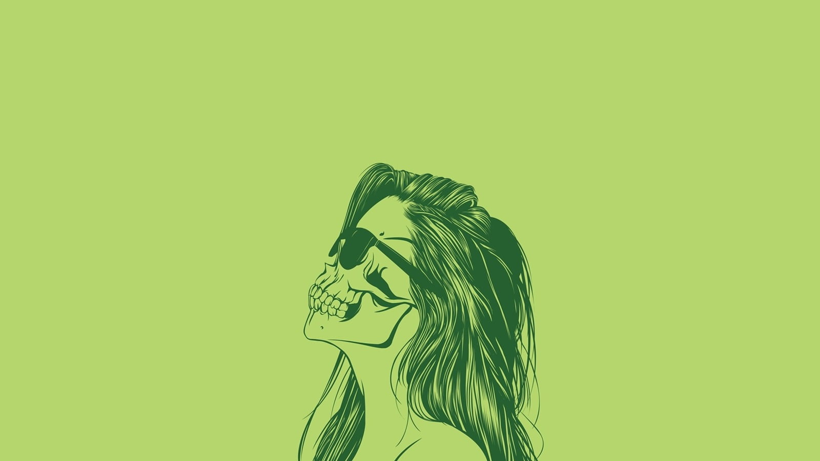 wearing, indoors, skeleton, studio shot, simple background, hand, human body part, colored background, male likeness, representation, body part, green background, HD Wallpaper