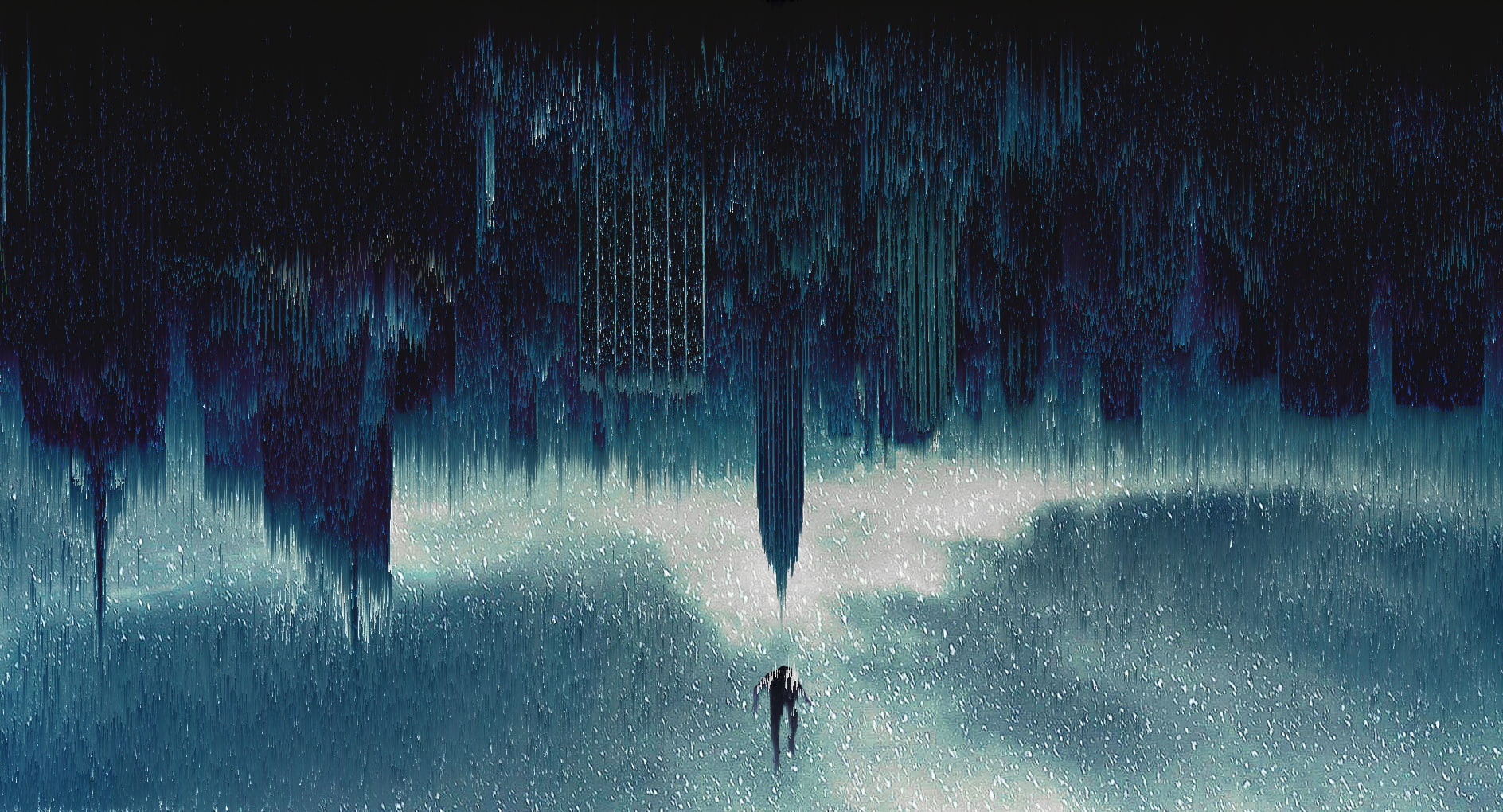 Dark, pixel Sorting, Falling, 720P, Cityscape, HD Wallpaper