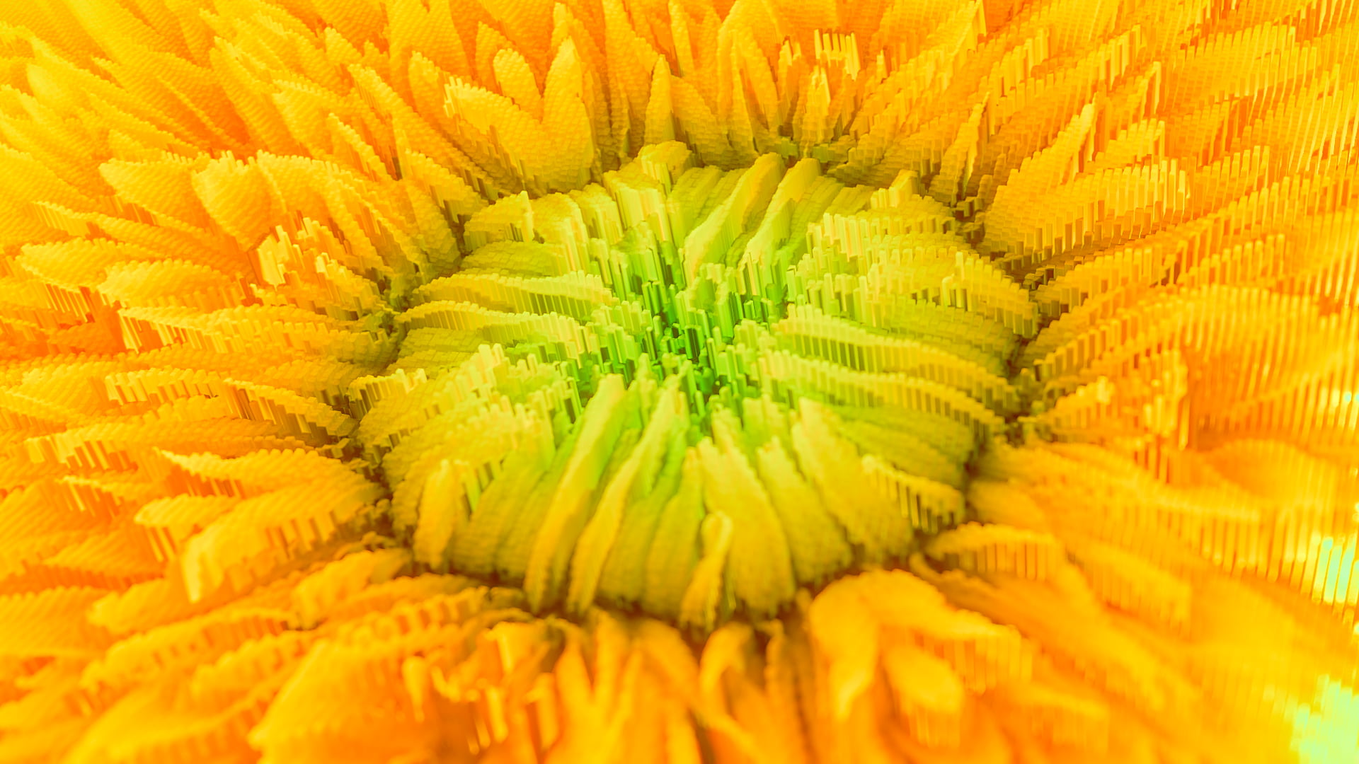 render, flowers, pixel sorting, 3D Abstract, 1080P, HD Wallpaper