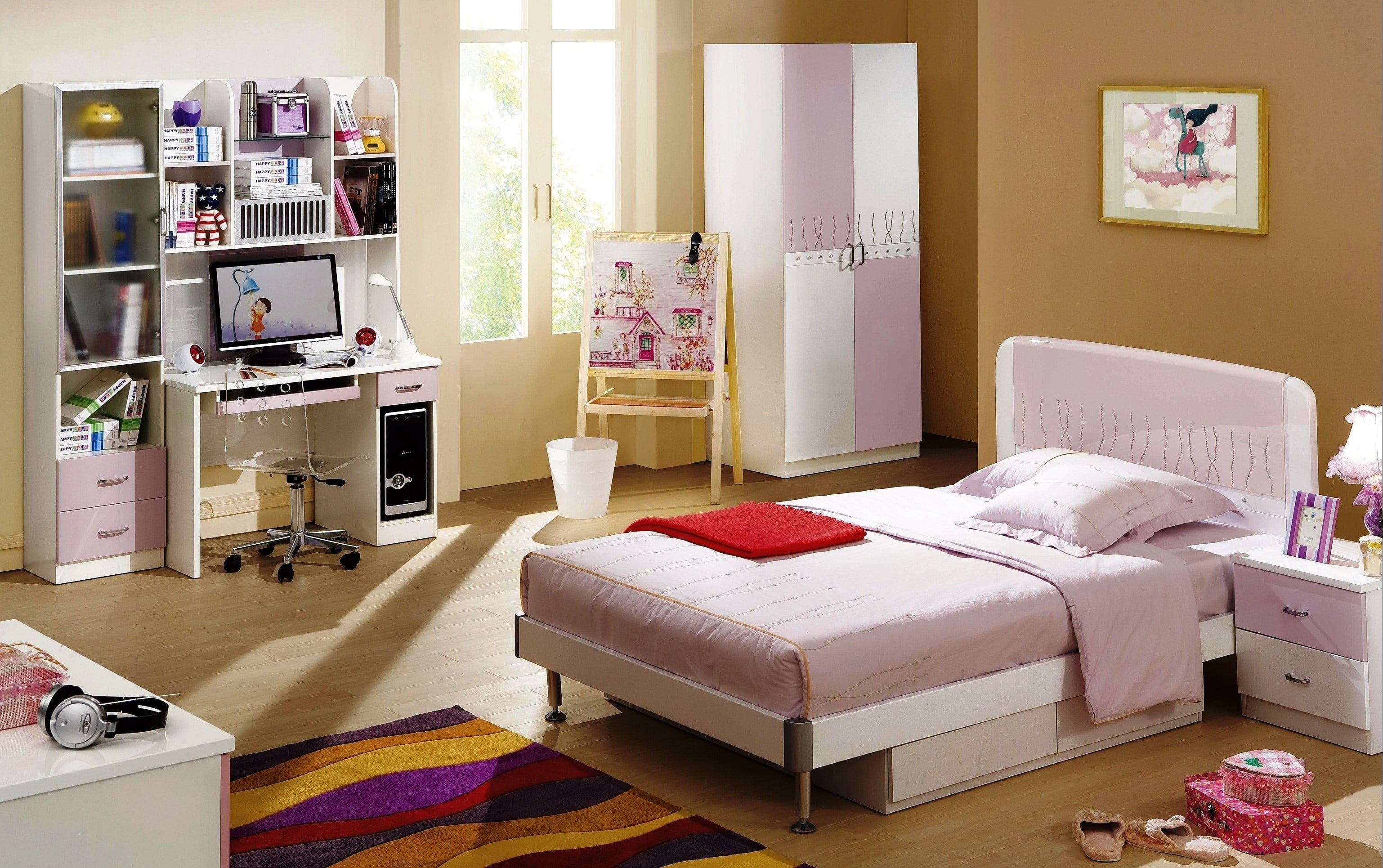 set, home showcase interior, table, design, pink, relaxation, no People, cushion, curtain, style, lifestyles, hotel, tidy room, absence, home, comfortable, HD Wallpaper