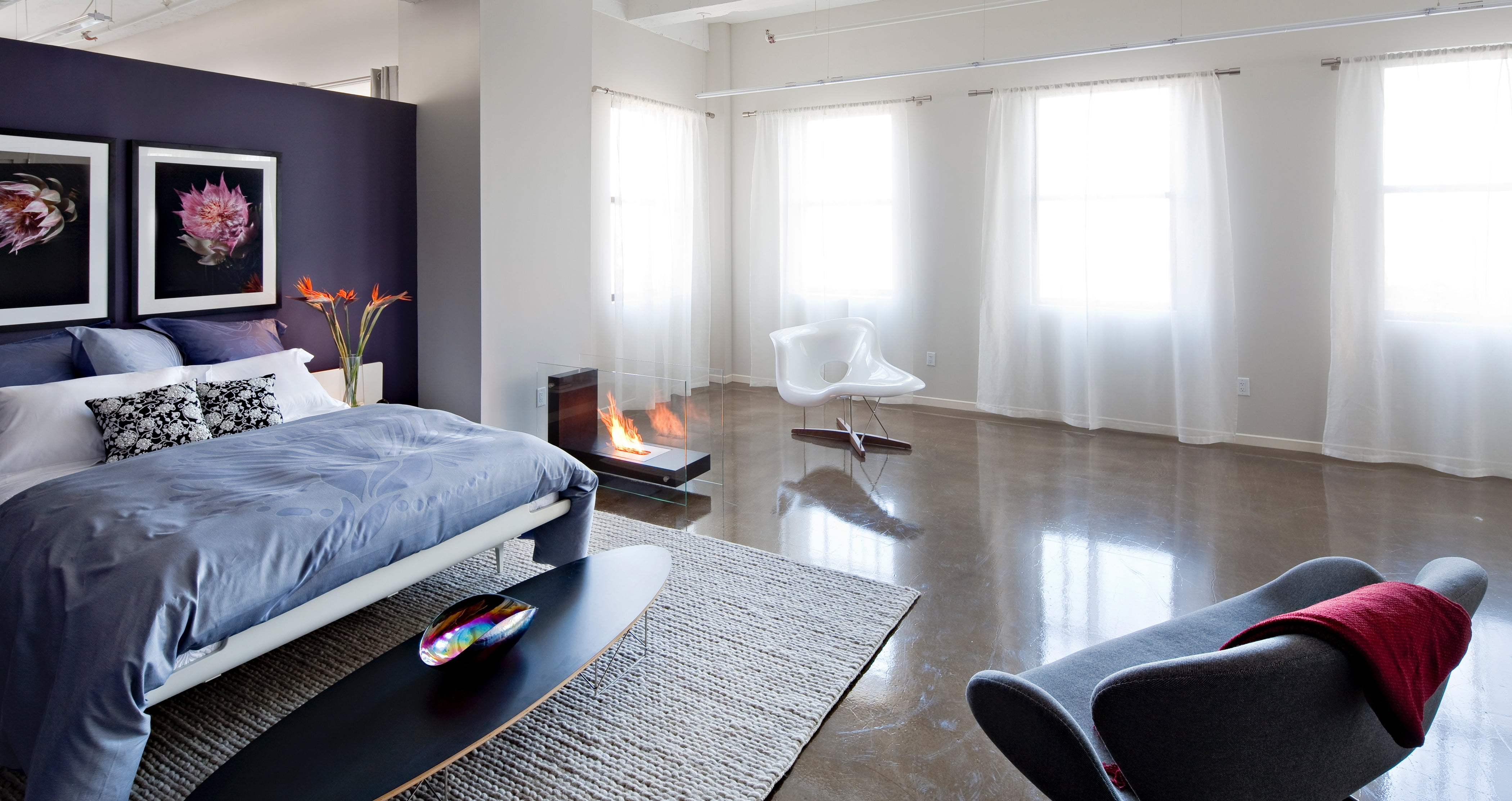 residential Building, bedroom, 4K, domestic life, bedding, architecture, hotel Room, curtains, curtain, blanket, cozy, modern, home Interior, home showcase interior, HD Wallpaper