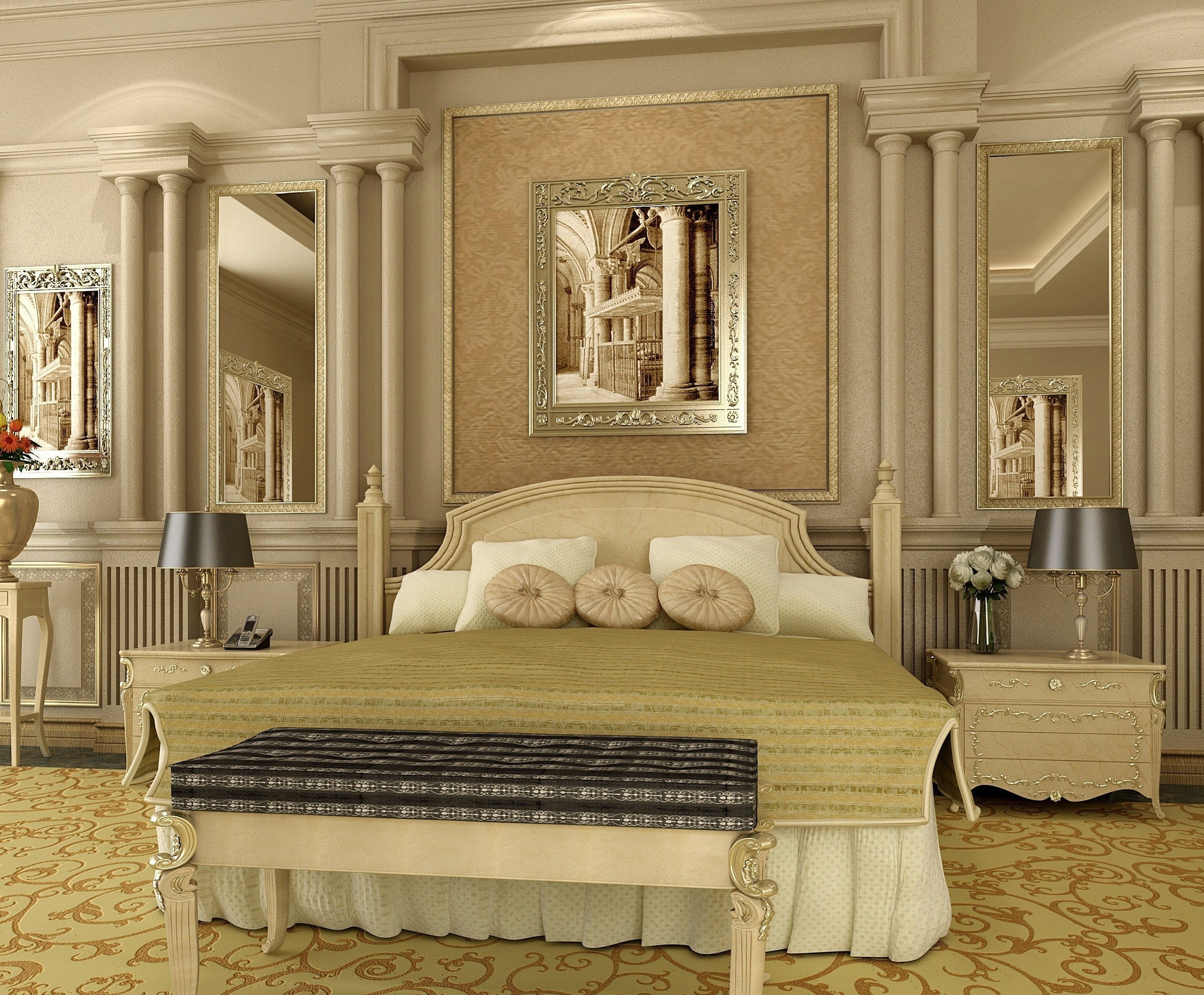 house, hotel Room, comfortable, living room, bed, hotel, furniture, decor, electric Lamp, wood - Material, table, built structure, architecture, drawer, HD Wallpaper