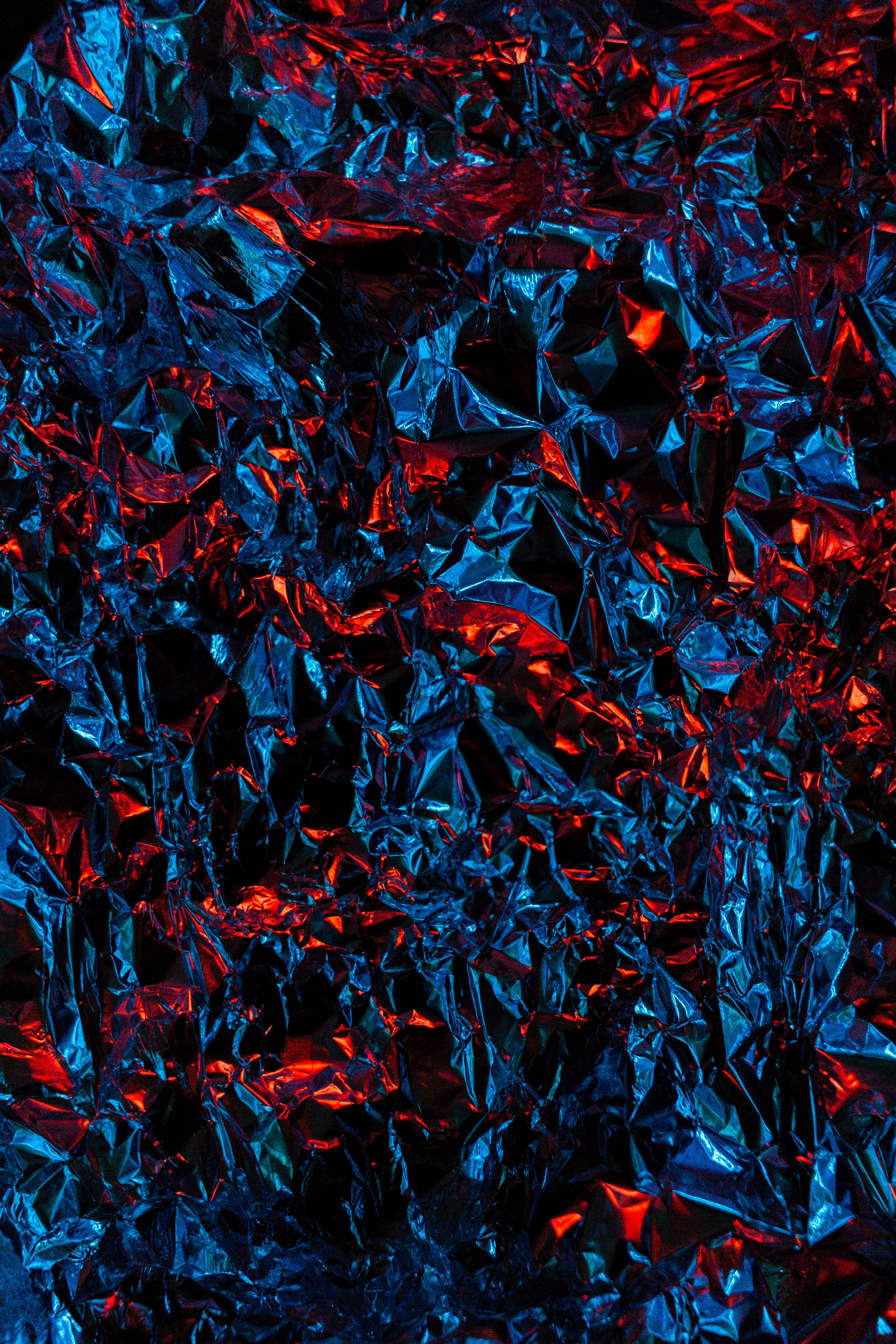 shine, red, foil, blue, 5K, light, Phone HD Wallpaper