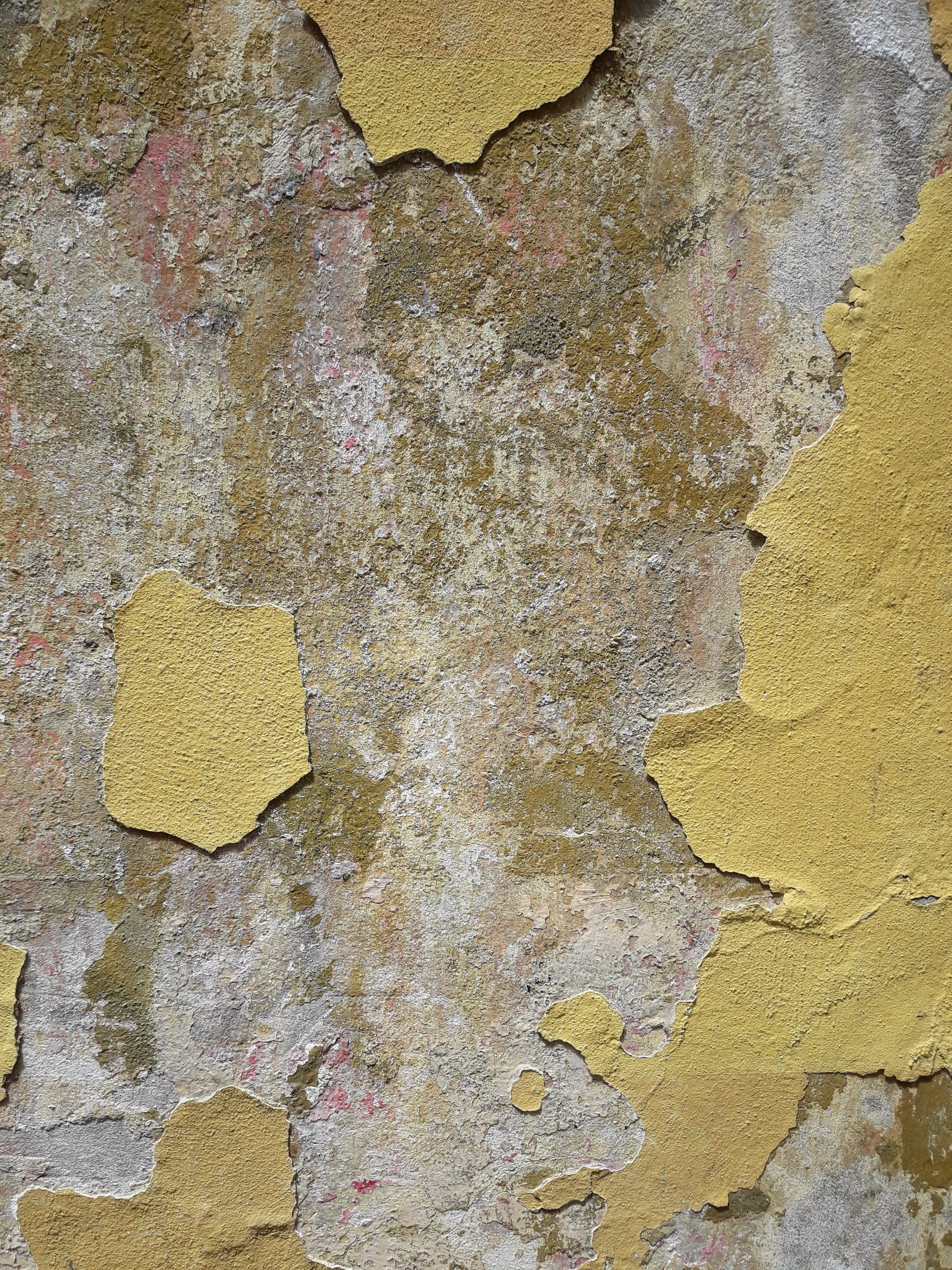old, built structure, texture, peeling off, 4K, backgrounds, background, blank, concrete, dirty, yellow, textured effect, close-up, no people, wall, bad condition, Phone HD Wallpaper