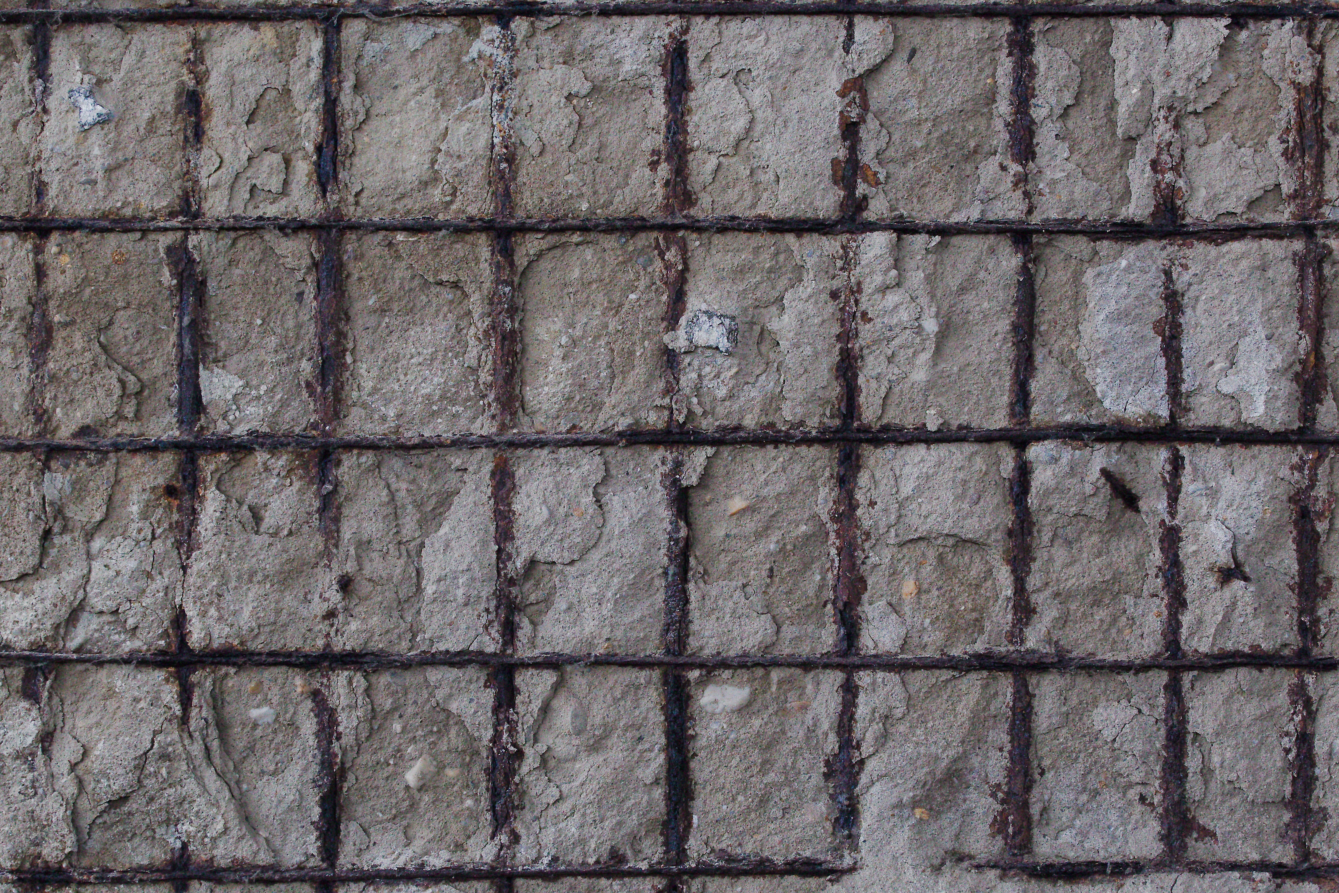 brick, built structure, architecture, 5K, textured, concrete, repetition, cement, wall, rough, close-up, full frame, brick wall, outdoors, rust, outside, HD Wallpaper