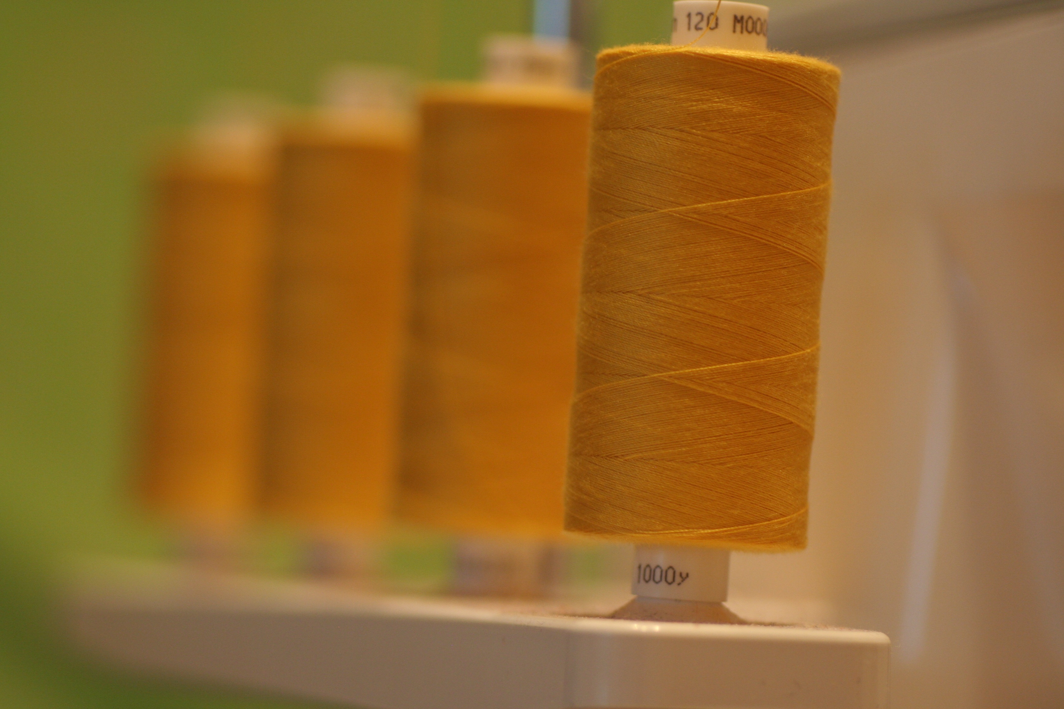 machine, thread, paper, close-up, container, brown, in a row, overlocker, still life, indoors, creativity, polyester, 2K, wood - material, sewing, textile, HD Wallpaper