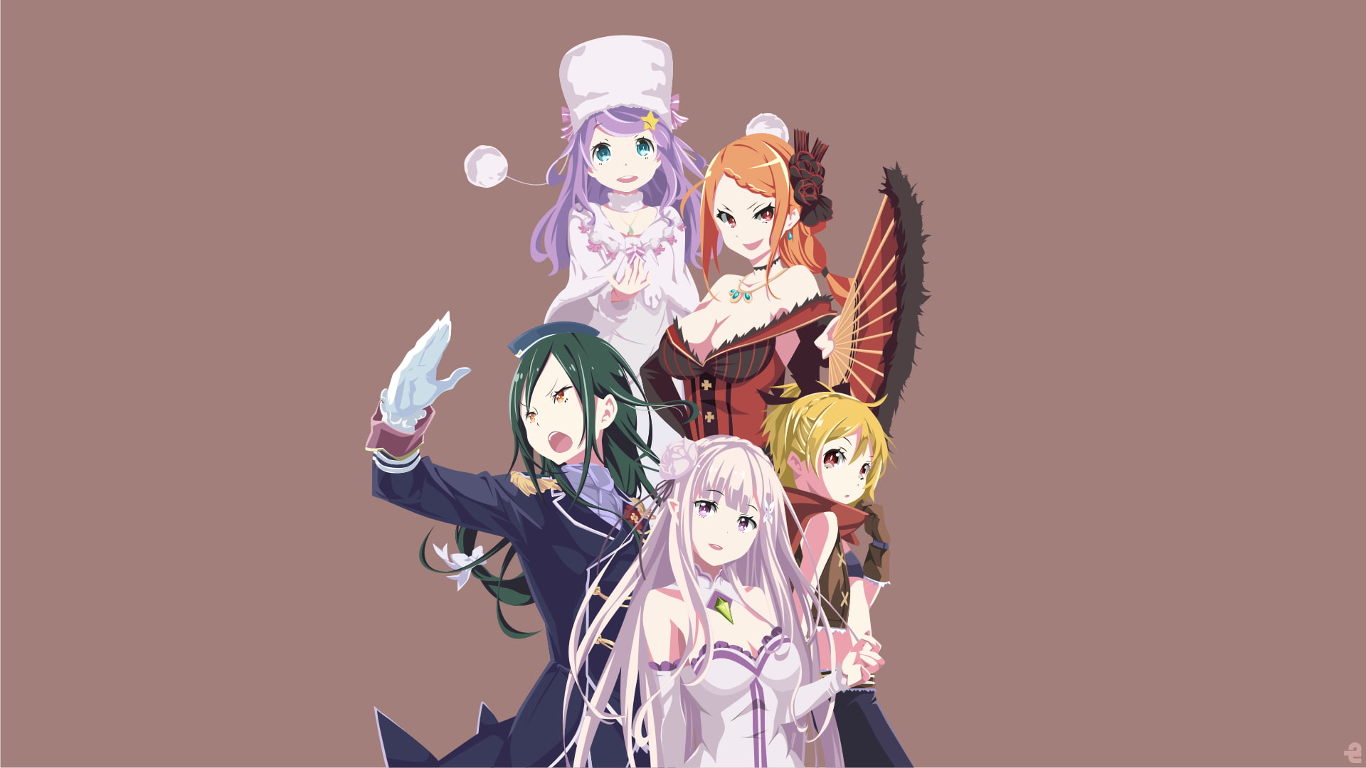 art and craft, Priscilla Barielle (Re: Zero), halloween, indoors, studio shot, Re:Zero Kara Hajimeru Isekai Seikatsu, Crusch Karsten (Re: Zero), female likeness, HD Wallpaper