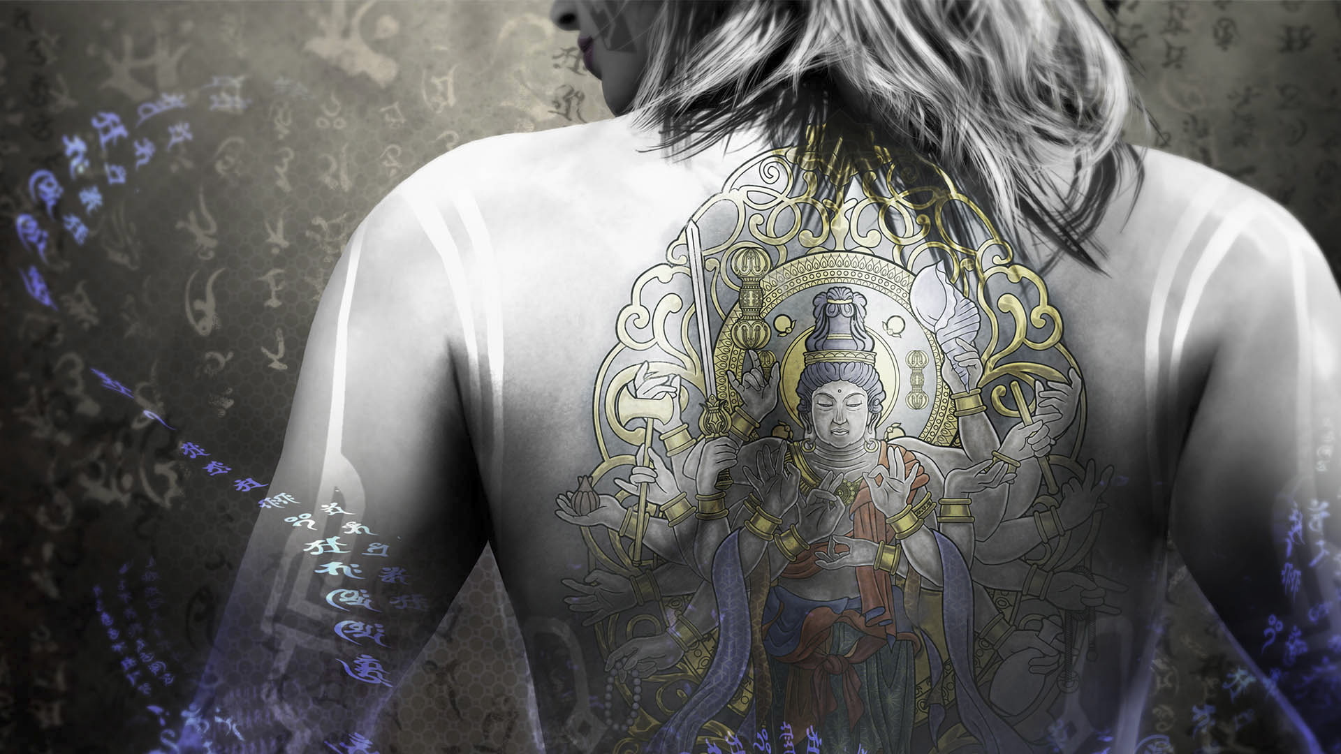Devils Third, Nintendo, Valhalla Game Studios, characters, figure, head, lips, back, hair, tattoo, 1080P, HD Wallpaper