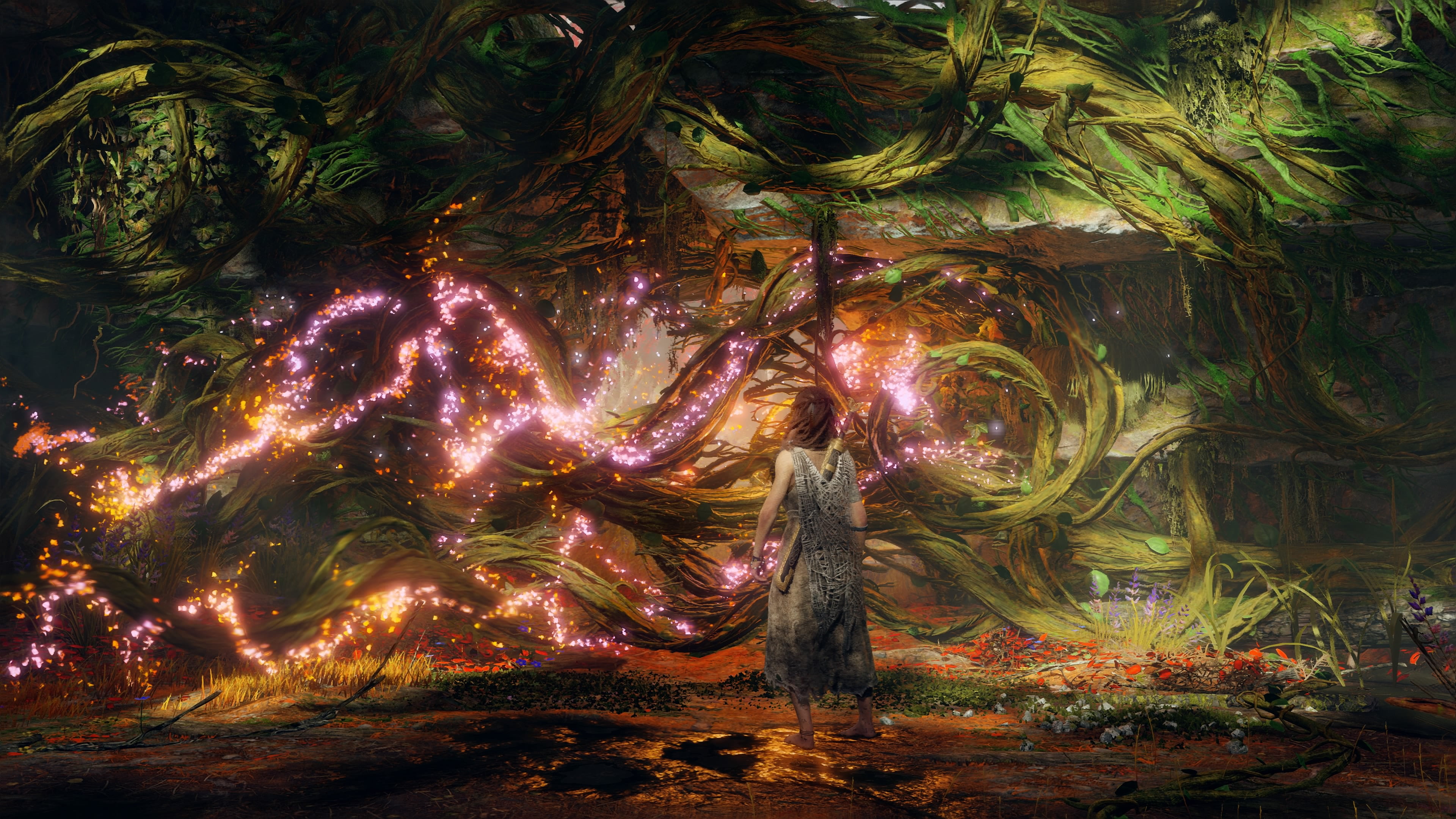 God of War, motion, land, God of War (2018), backgrounds, illuminated, beauty in nature, growth, tranquility, outdoors, tranquil scene, nature, multi colored, HD Wallpaper
