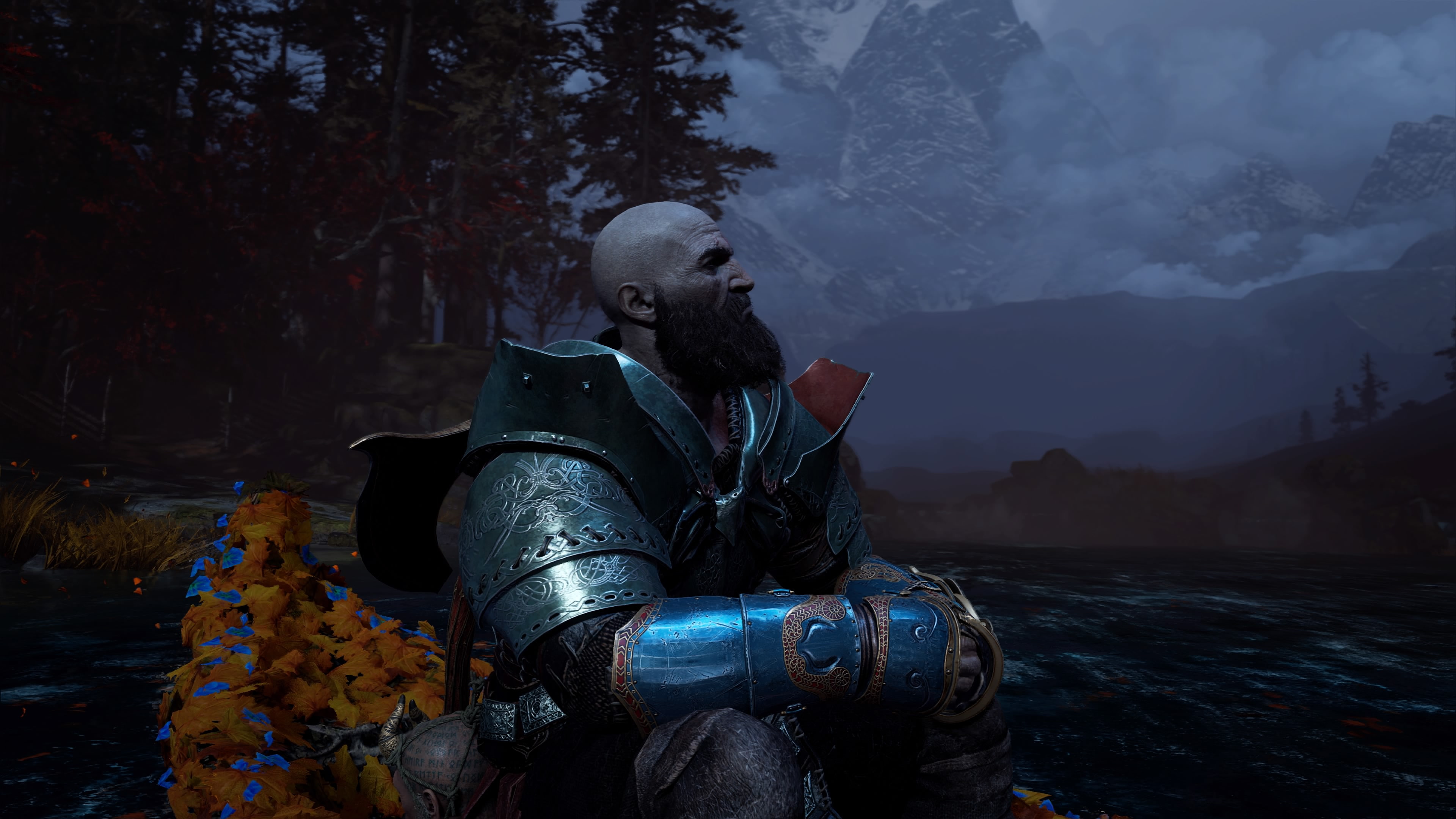clothing, nature, real people, day, lifestyles, land, God of War, tree, 4K, God of War (2018), three quarter length, architecture, water, one person, mid adult, HD Wallpaper