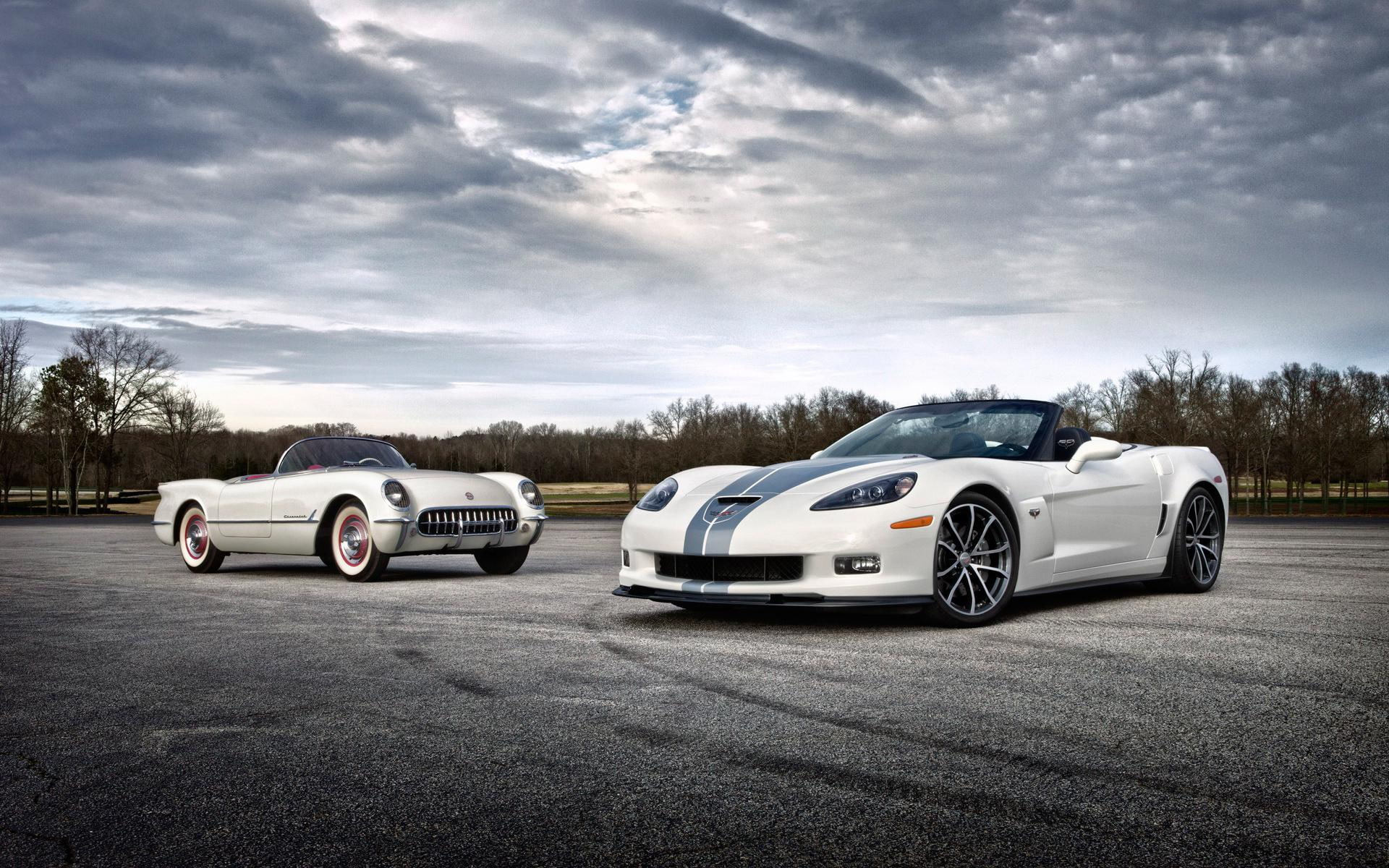 edition, collector, chevrolet, corvette, 1080P, white, coupe, convertible, cars, HD Wallpaper