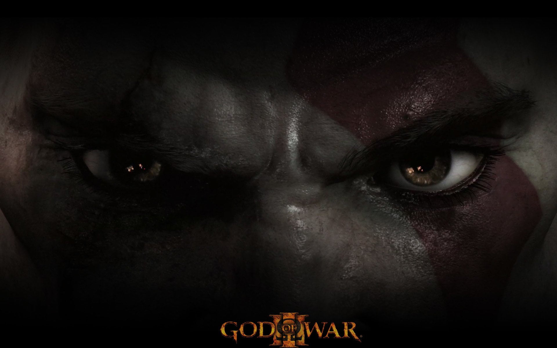 human body part, halloween, body part, human eye, eye, portrait, anger, fear, Kratos (God Of War), 1080P, horror, war, God Of War III, dark, adult, close-up, HD Wallpaper
