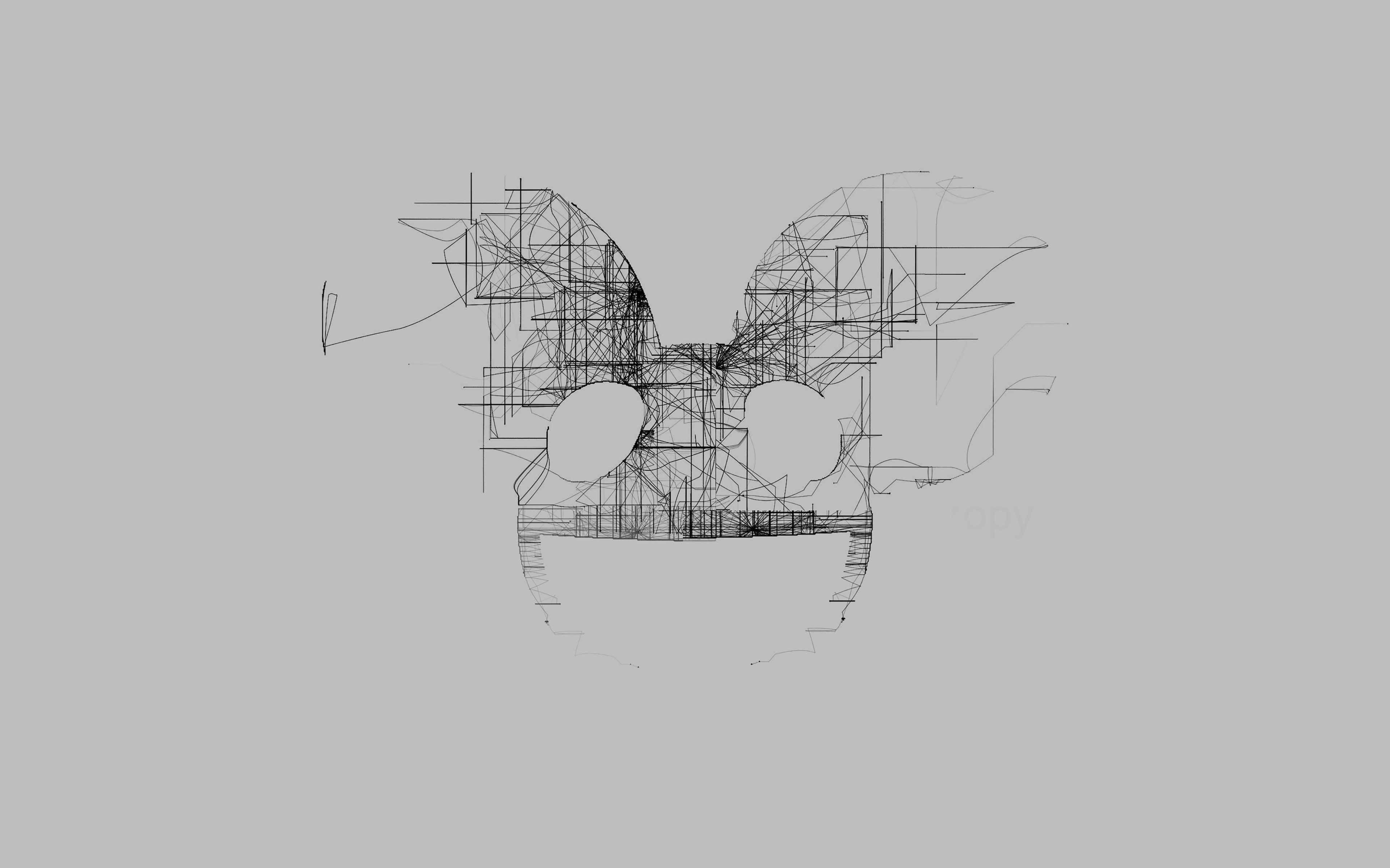 music, art, 4K, white, deadmau5, logo, HD Wallpaper