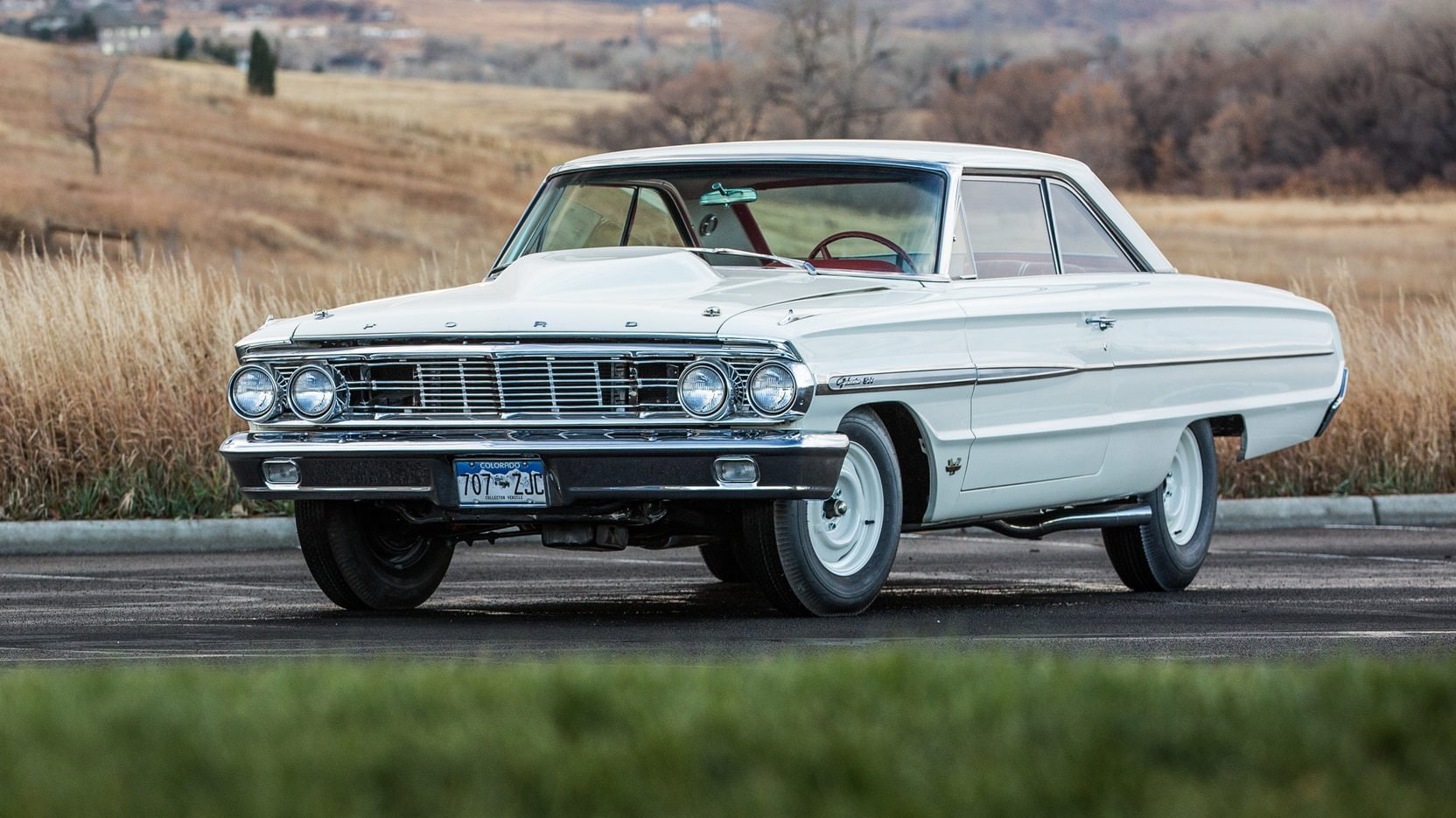 ford, galaxie, cars, 427, lightweight, white, r-code, 1964, 720P, HD Wallpaper