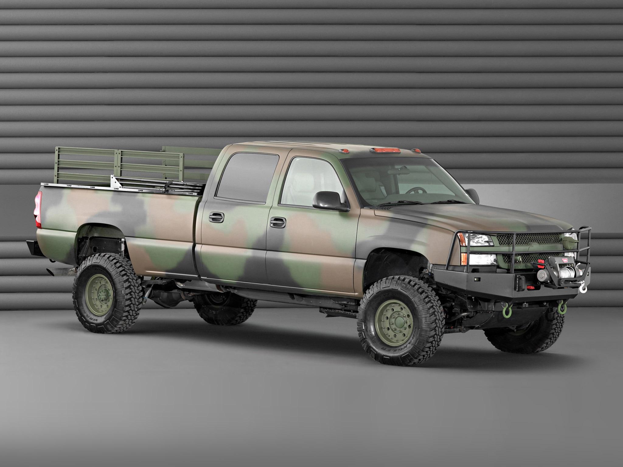images, military, background, x, pickup, 2003, chevrolet, 1080P, cab, crew, silverado, HD Wallpaper
