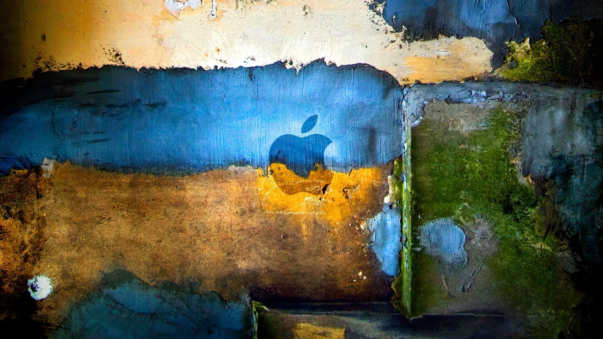 texture, painting, white, damaged, abandoned, peeled, textured effect, blue, wall - building feature, Apple Inc., outdoors, deterioration, creativity, art and craft, HD Wallpaper