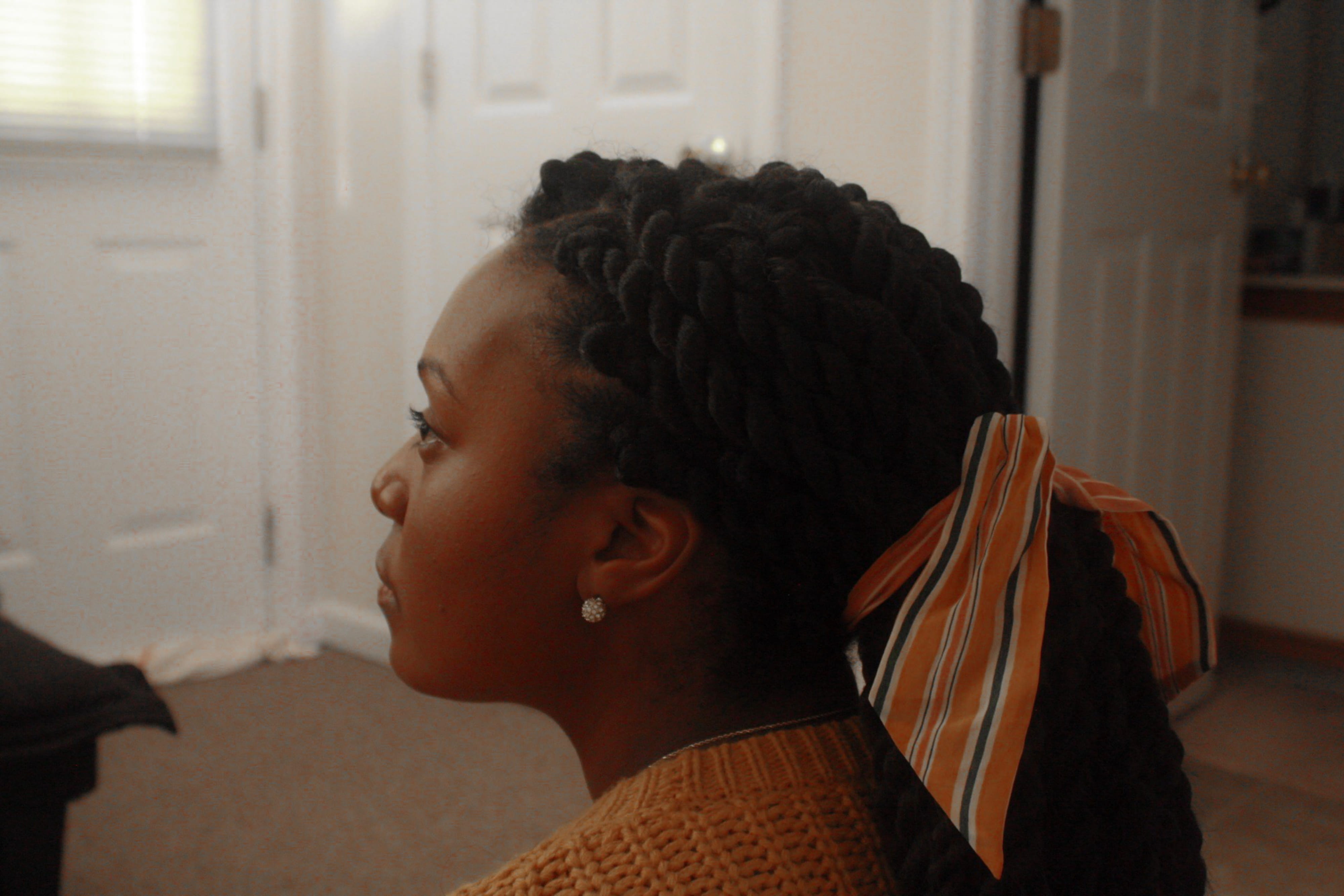 side view, one person, profile view, young adult, yellow, black girl, black hair, vintage, african american, adult, retro, melanin magic, young women, 4K, HD Wallpaper