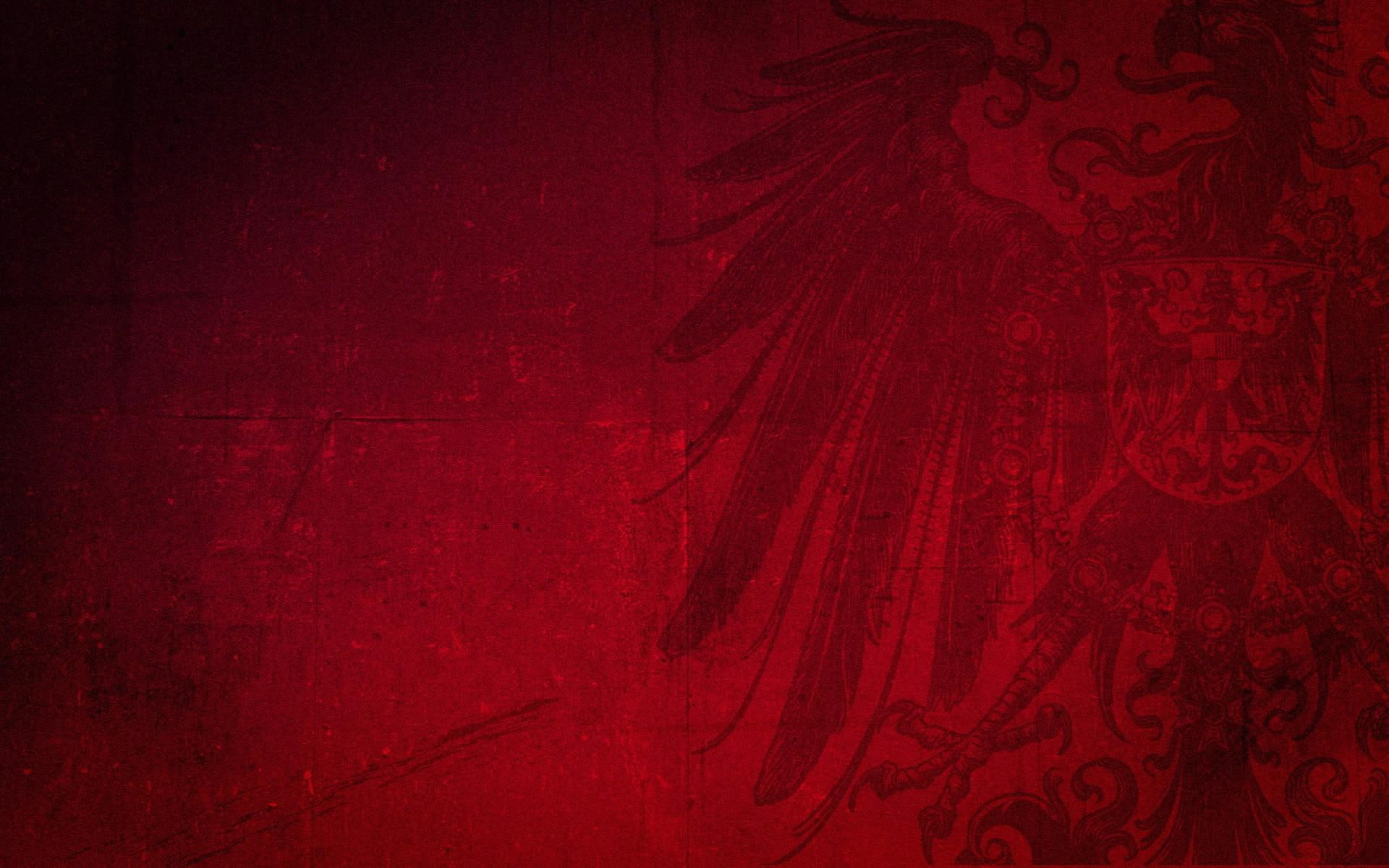 crest, 1920x1200, eagle, 1080P, digital art, black, logo, red, HD Wallpaper