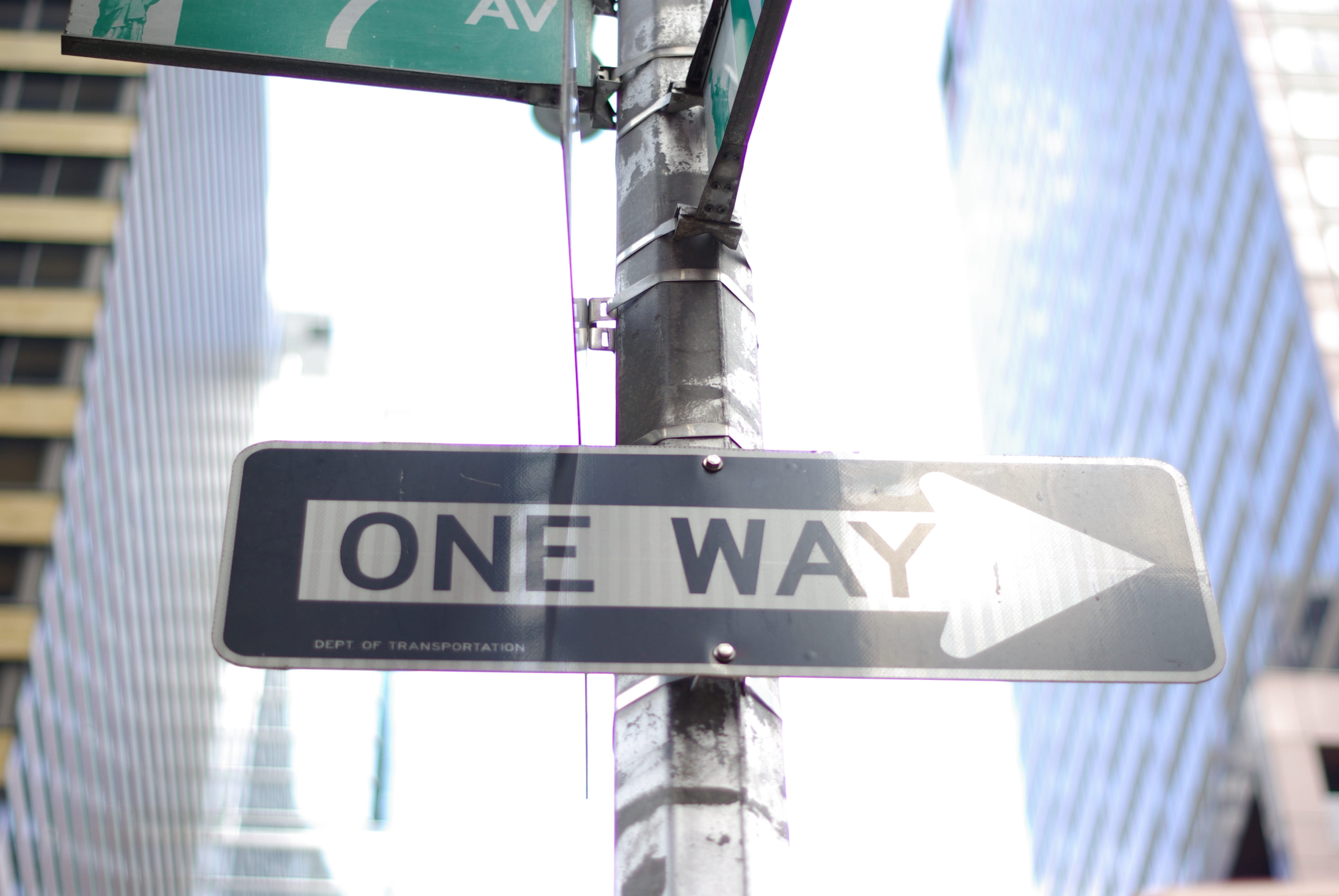 direction, communication, information, information sign, new york, city, street sign, road, day, nature, arrow symbol, one way street, arrow, western script, HD Wallpaper