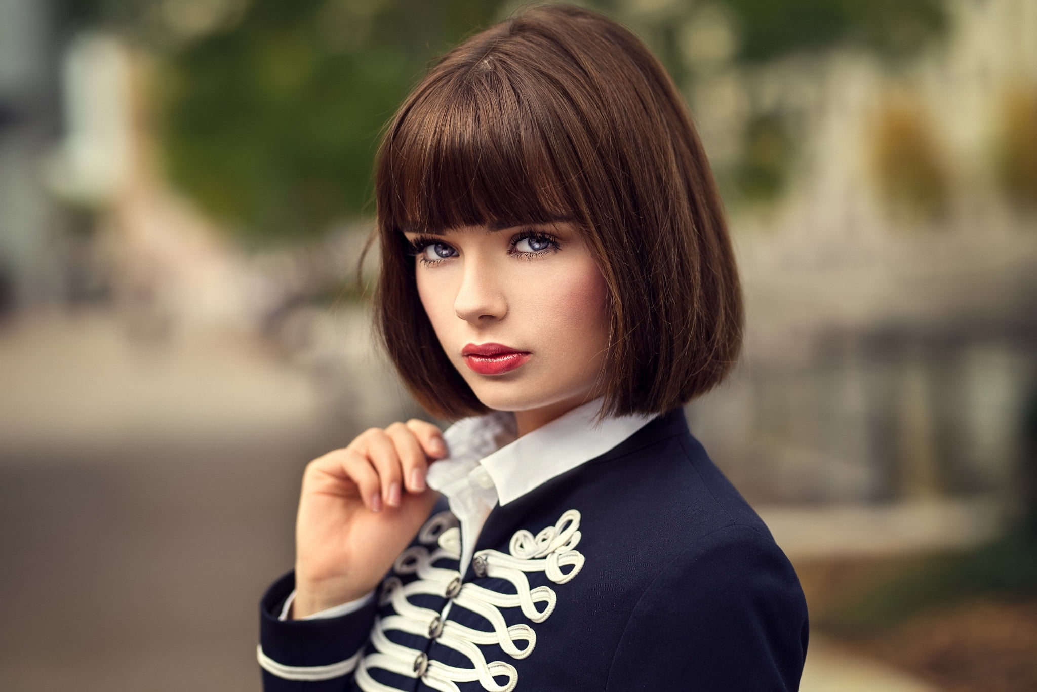 look, Marie, portrait, Lods Franck, 1080P, bokeh, HD Wallpaper