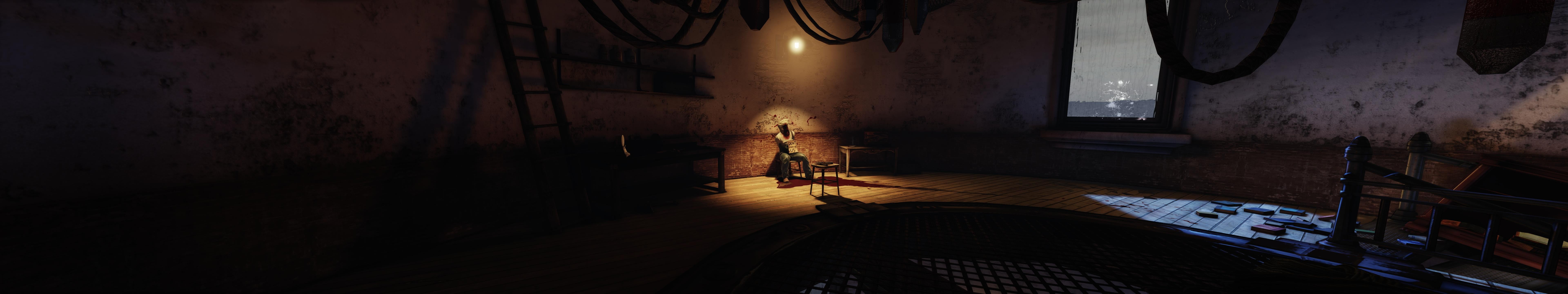 the past, history, corridor, electric lamp, brown, city, indoors, night, building, black, built structure, 8K, video games, dark, BioShock Infinite, table, HD Wallpaper