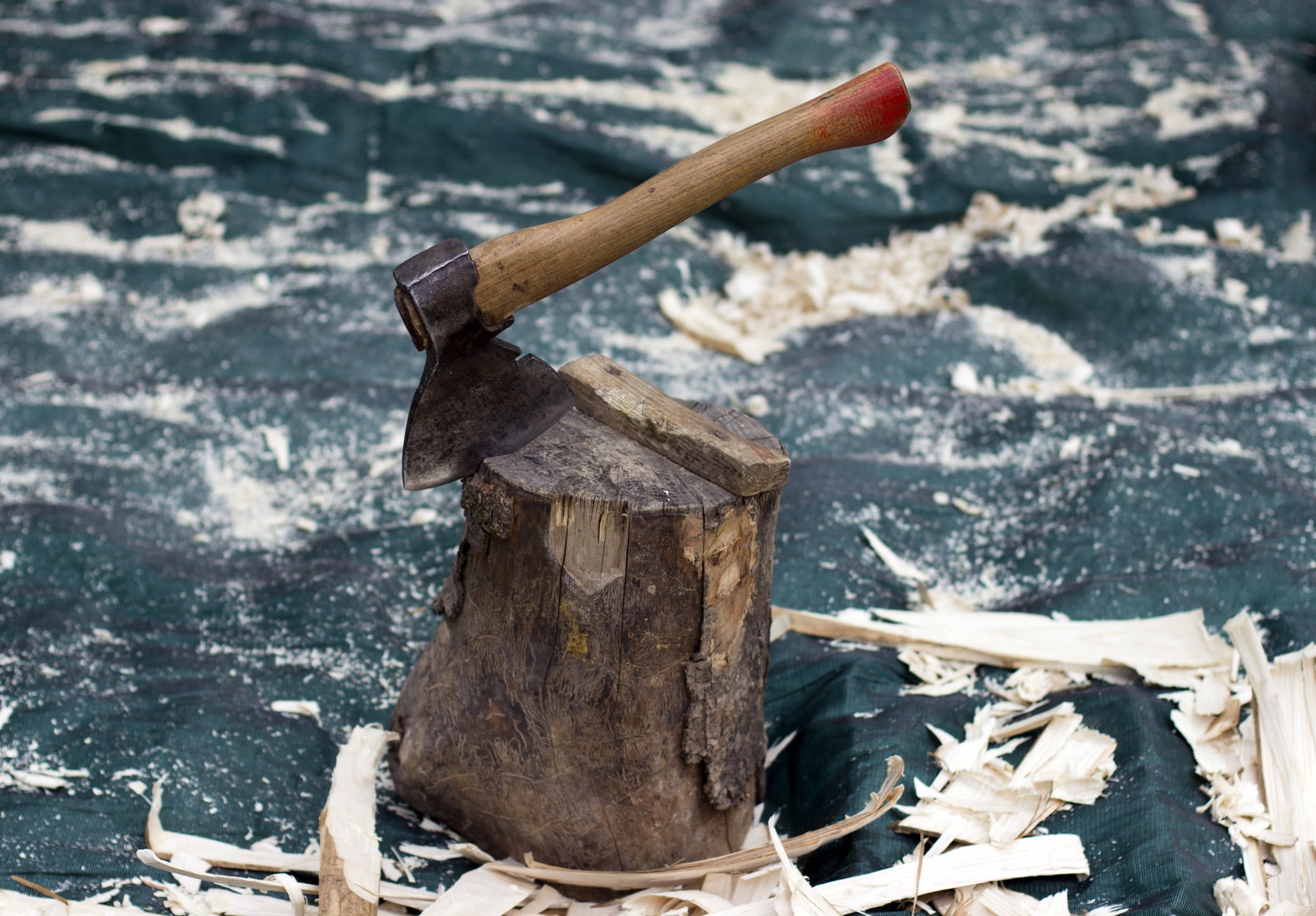 axe, outdoors, firewood, tool, 1080P, focus on foreground, day, timber, tree stump, lumber industry, deforestation, no people, tree, wood, wood - material, HD Wallpaper