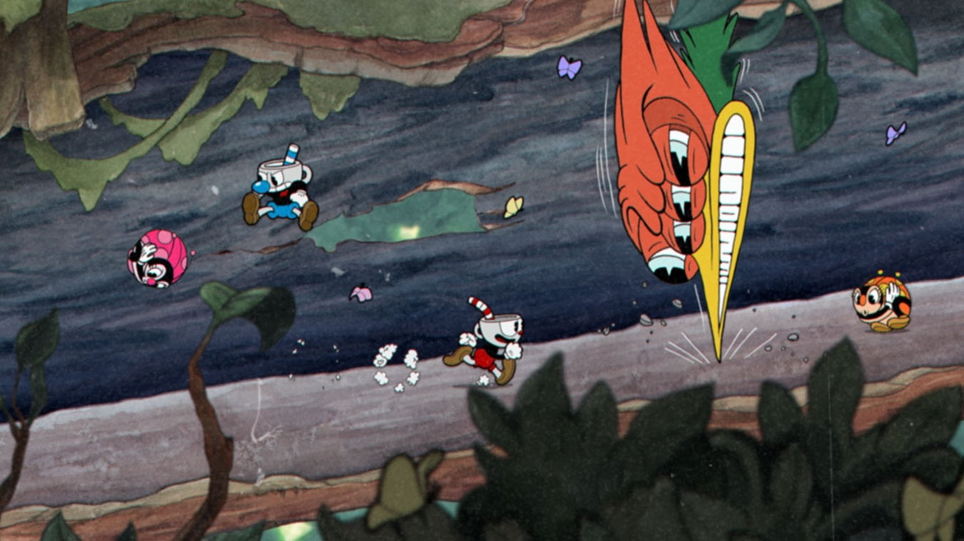 Video Game, high angle view, day, transportation, men, Mugman (Cuphead), 1080P, sunlight, recreational pursuit, leisure activity, group of people, lifestyles, HD Wallpaper