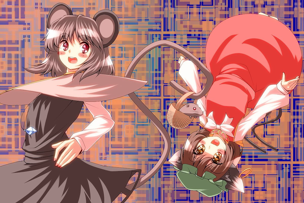 Nazrin (Touhou), Touhou, 480P, Chen (Touhou), Anime, HD Wallpaper