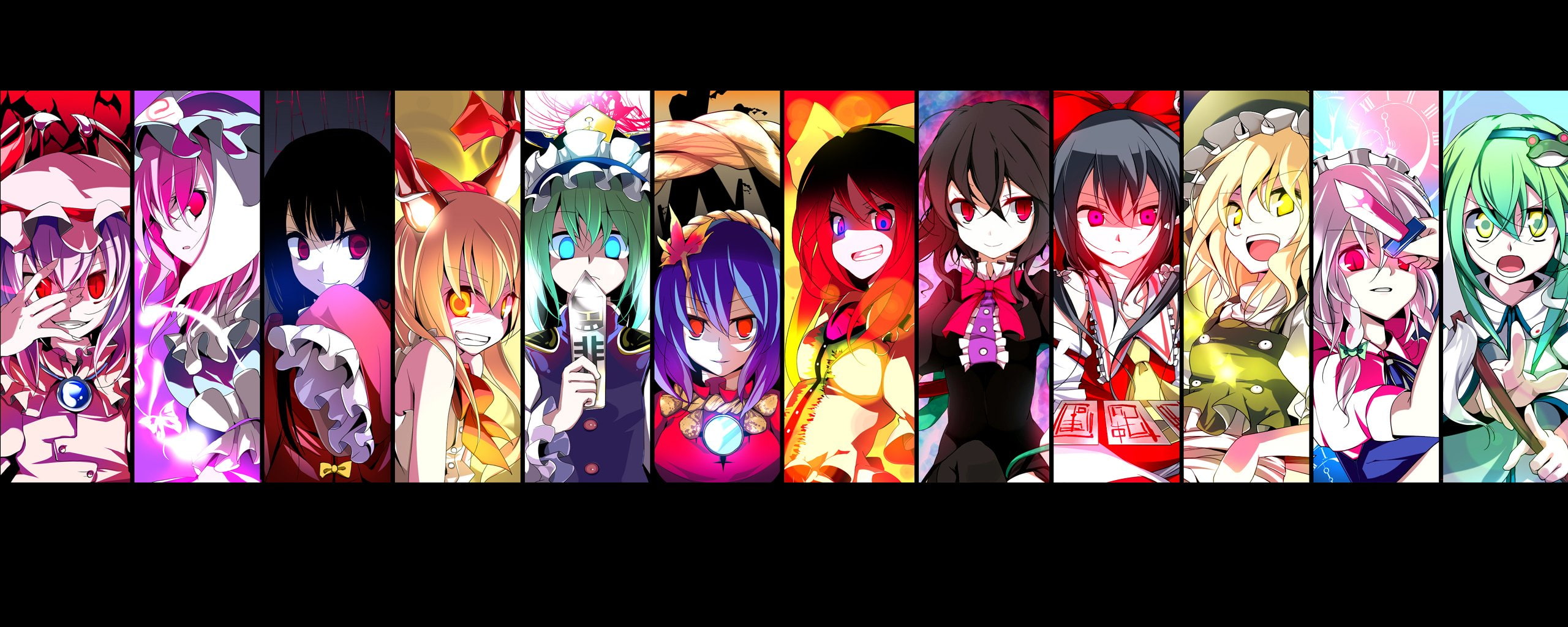 shikieiki, ibuki, utsuho, kaguya, remilia, nue, marisa, saigyouji, suika, kirisame, 2K, sakuya, reiuji, houraisan, touhou, sanae, reimu, yuyuko, houjuu, HD Wallpaper
