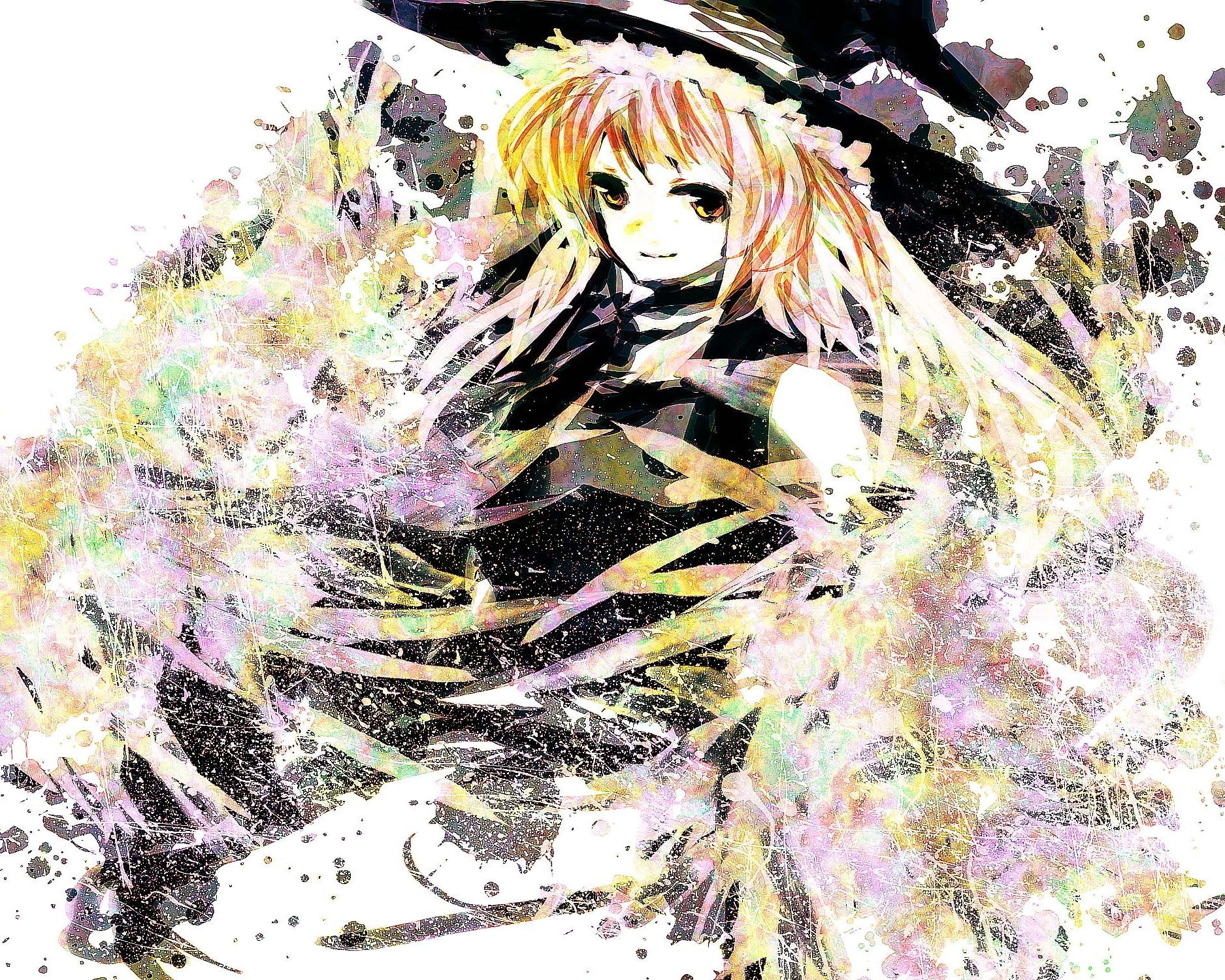 Kirisame Marisa, anime, anime girls, 720P, Touhou, Meola, HD Wallpaper