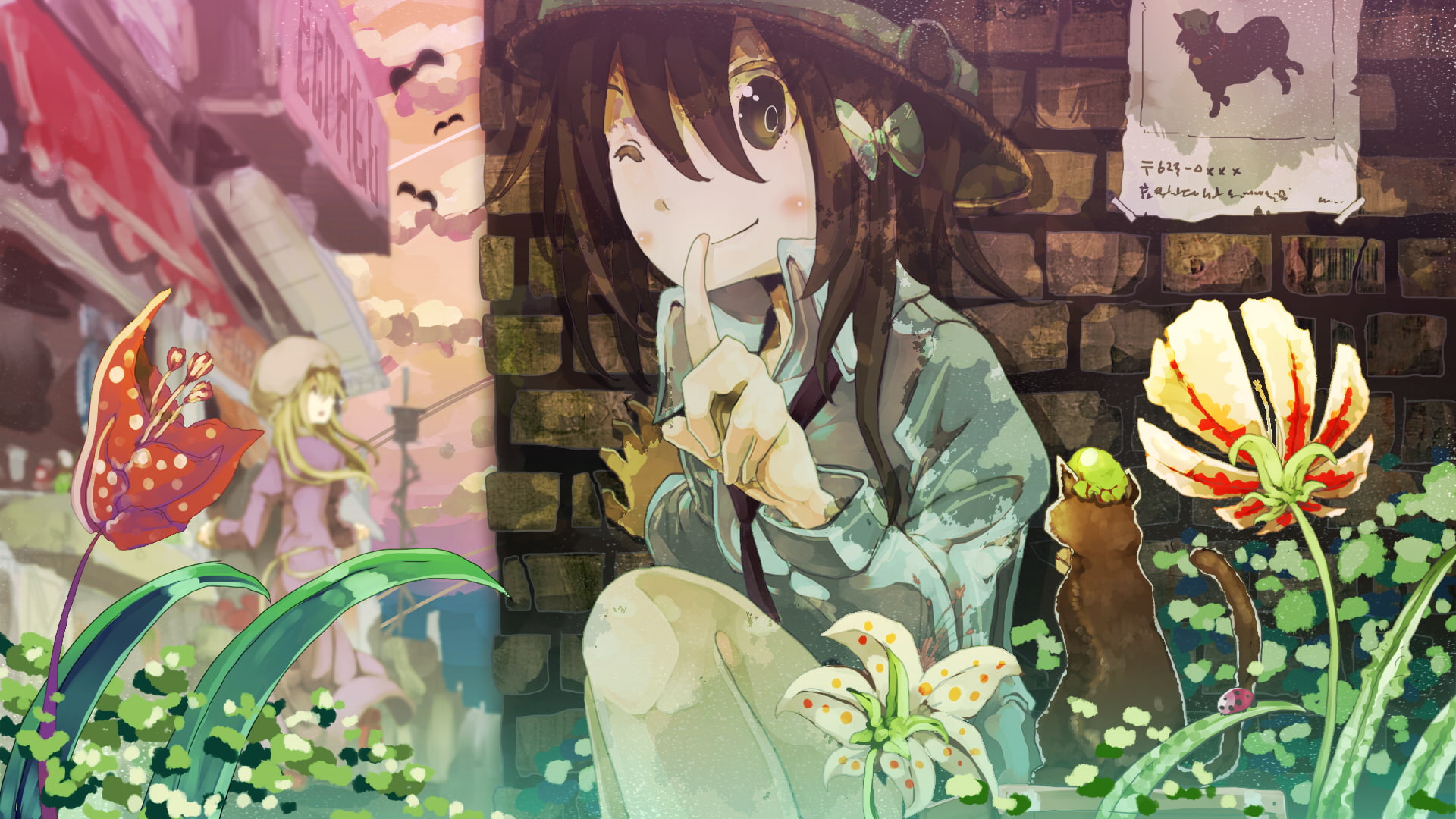 touhou, shinta, usami, chen, renko, 1080P, maribel, hmmuk, han, HD Wallpaper