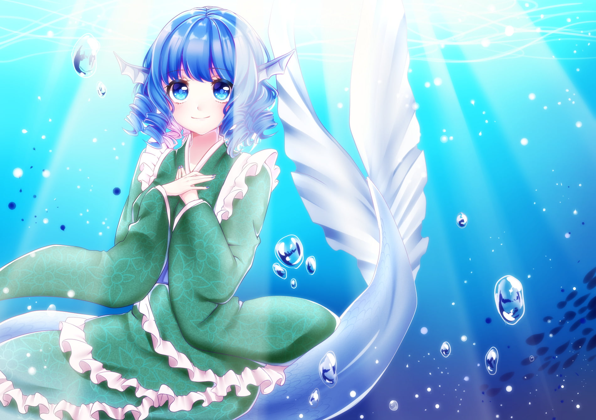 Wakasagihime (Touhou), 720P, Anime, Touhou, HD Wallpaper