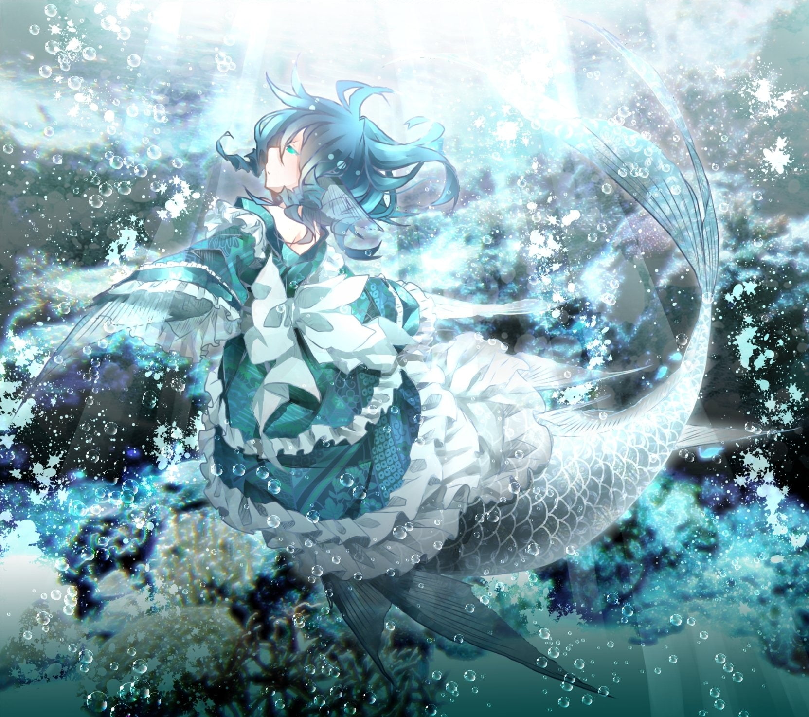 Wakasagihime (Touhou), Anime, Touhou, 720P, HD Wallpaper