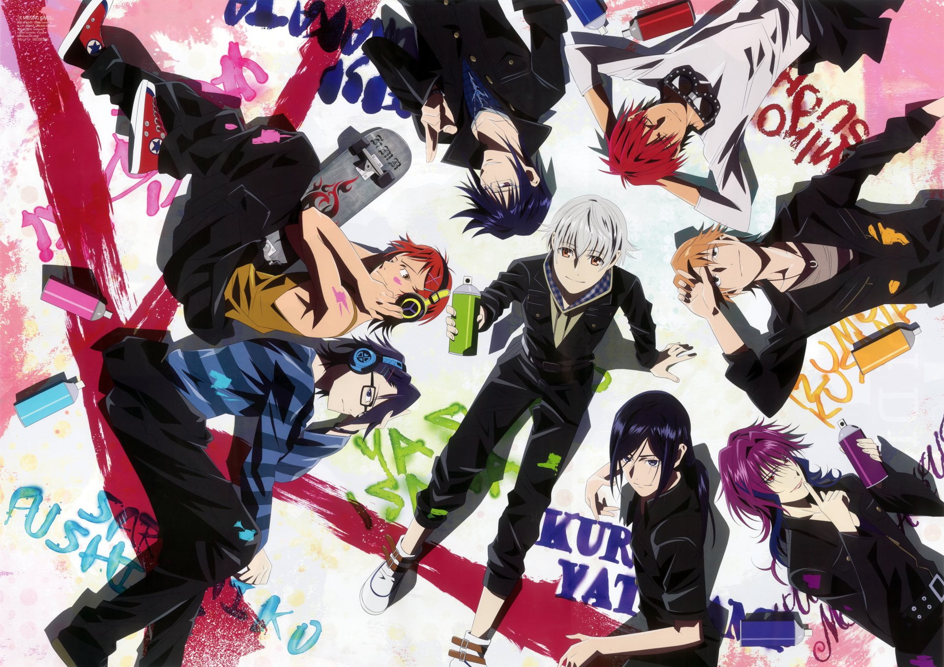 clothing, Anime, Misaki Yata, young women, art and craft, Kuroh Yatogami, lifestyles, Reisi Munakata, real people, day, multi colored, human representation, HD Wallpaper