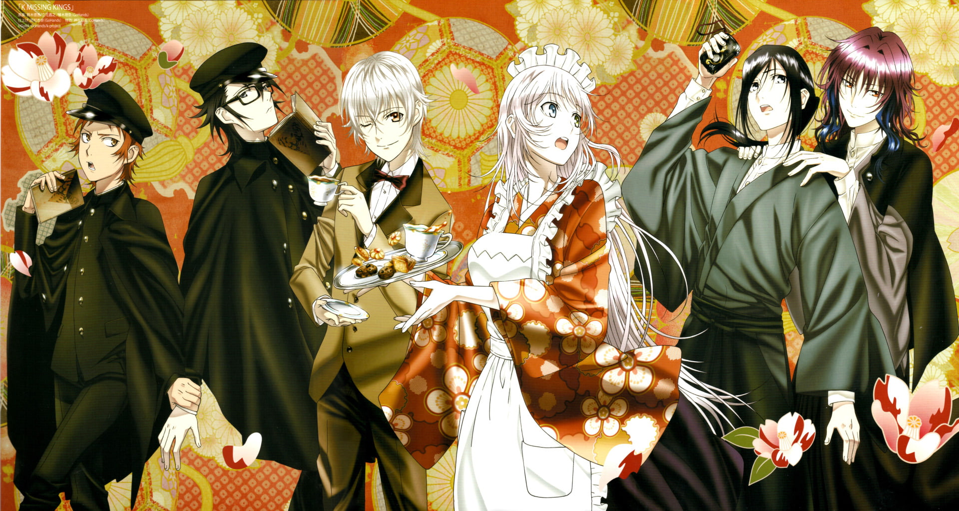 Kuroh Yatogami, Saruhiko Fushimi, 1080P, Misaki Yata, Yukari Mishakuji, Yashiro Isana, Neko (K Project), K Project, Anime, HD Wallpaper