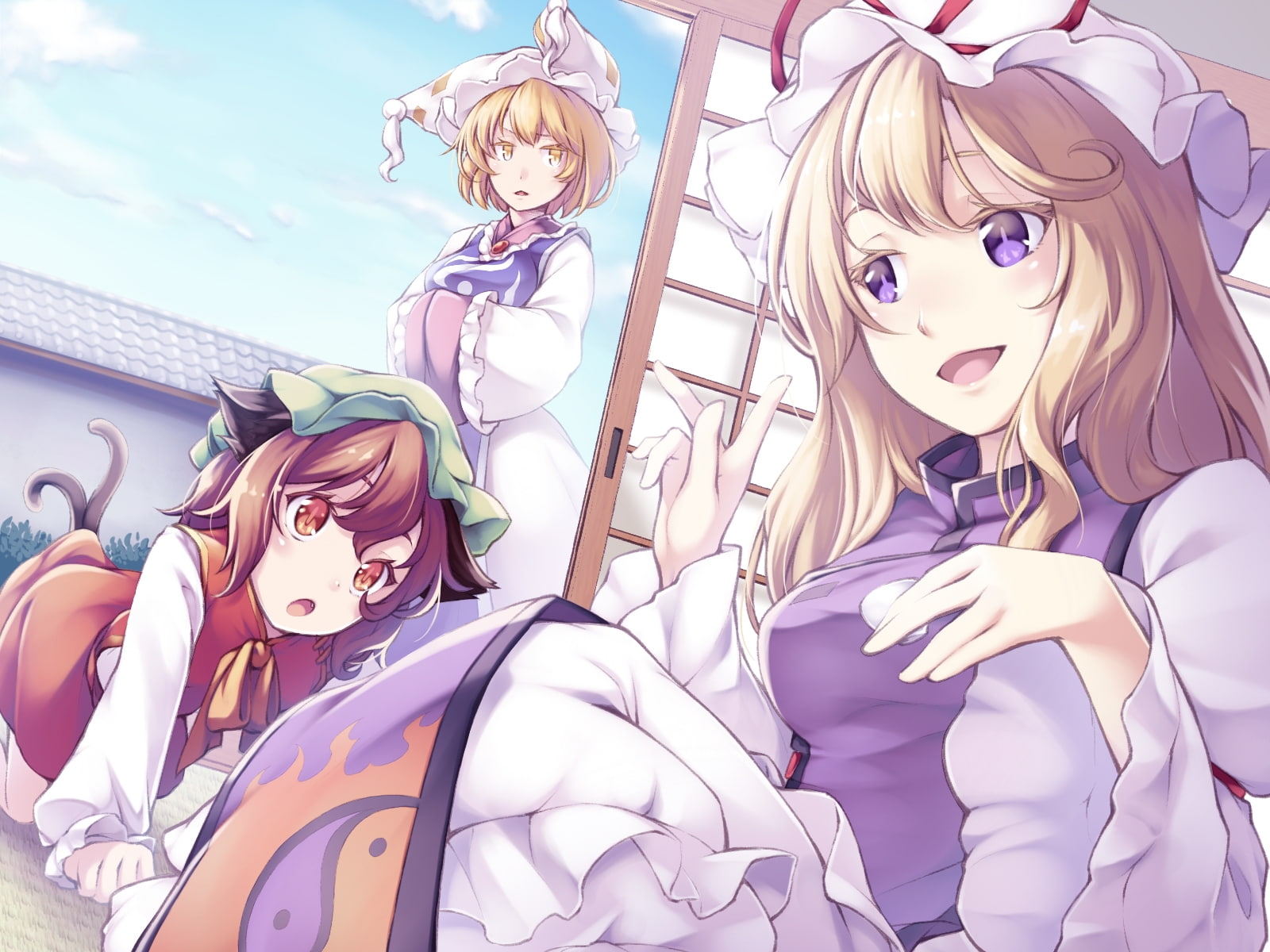 day, lifestyles, human representation, Anime, women, real people, people, young adult, portrait, looking at camera, front view, sunlight, touhou, 720P, HD Wallpaper