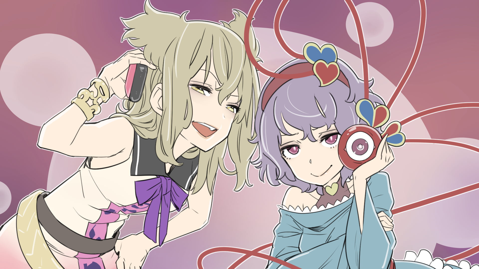 Touhou, kawayabug, Komeiji Satori, 1080P, Toyosatomimi no Miko, HD Wallpaper