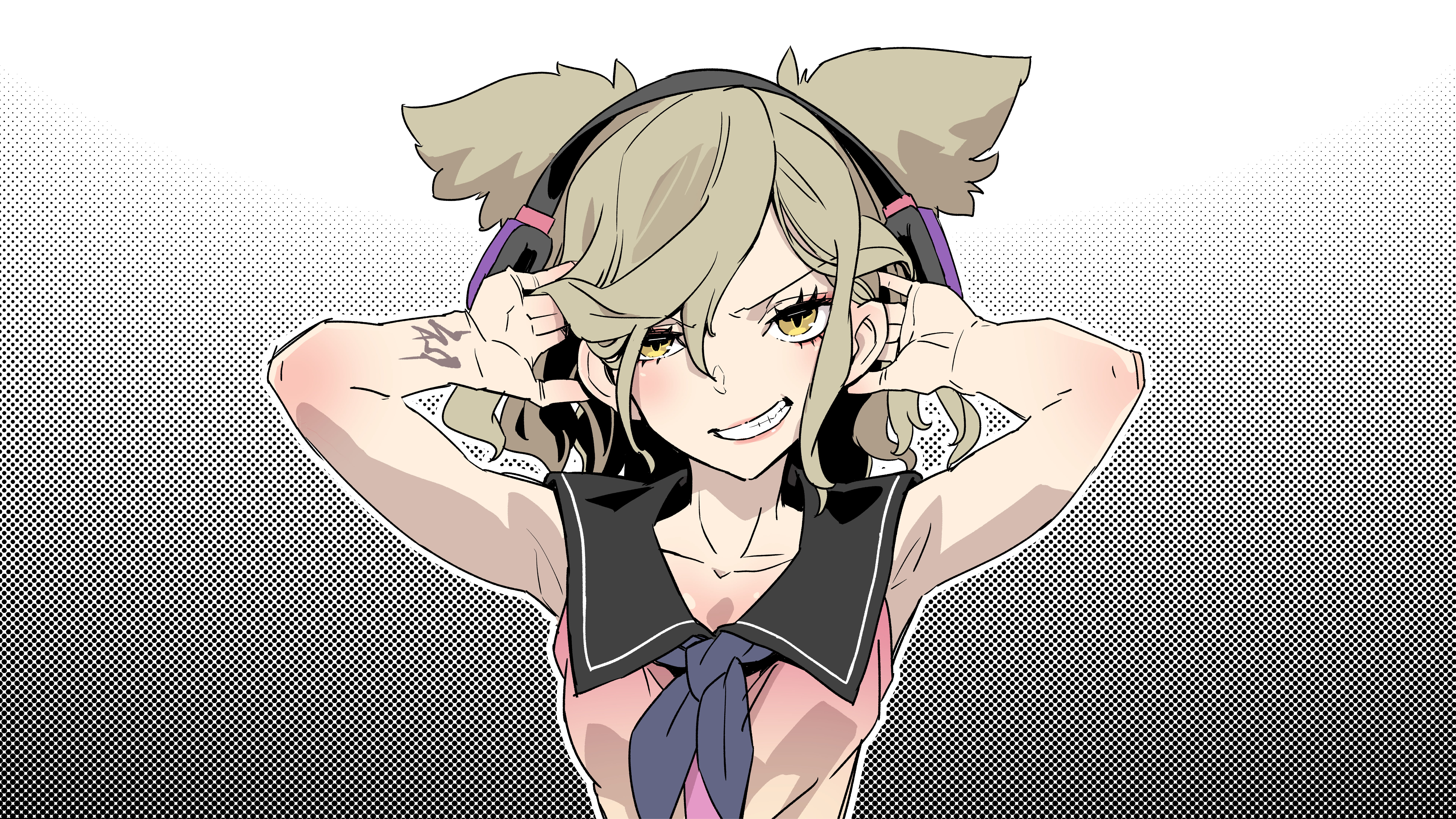 Smile, Toyosatomimi no Miko, 8K, Touhou, armpits, headsets, headphones, HD Wallpaper