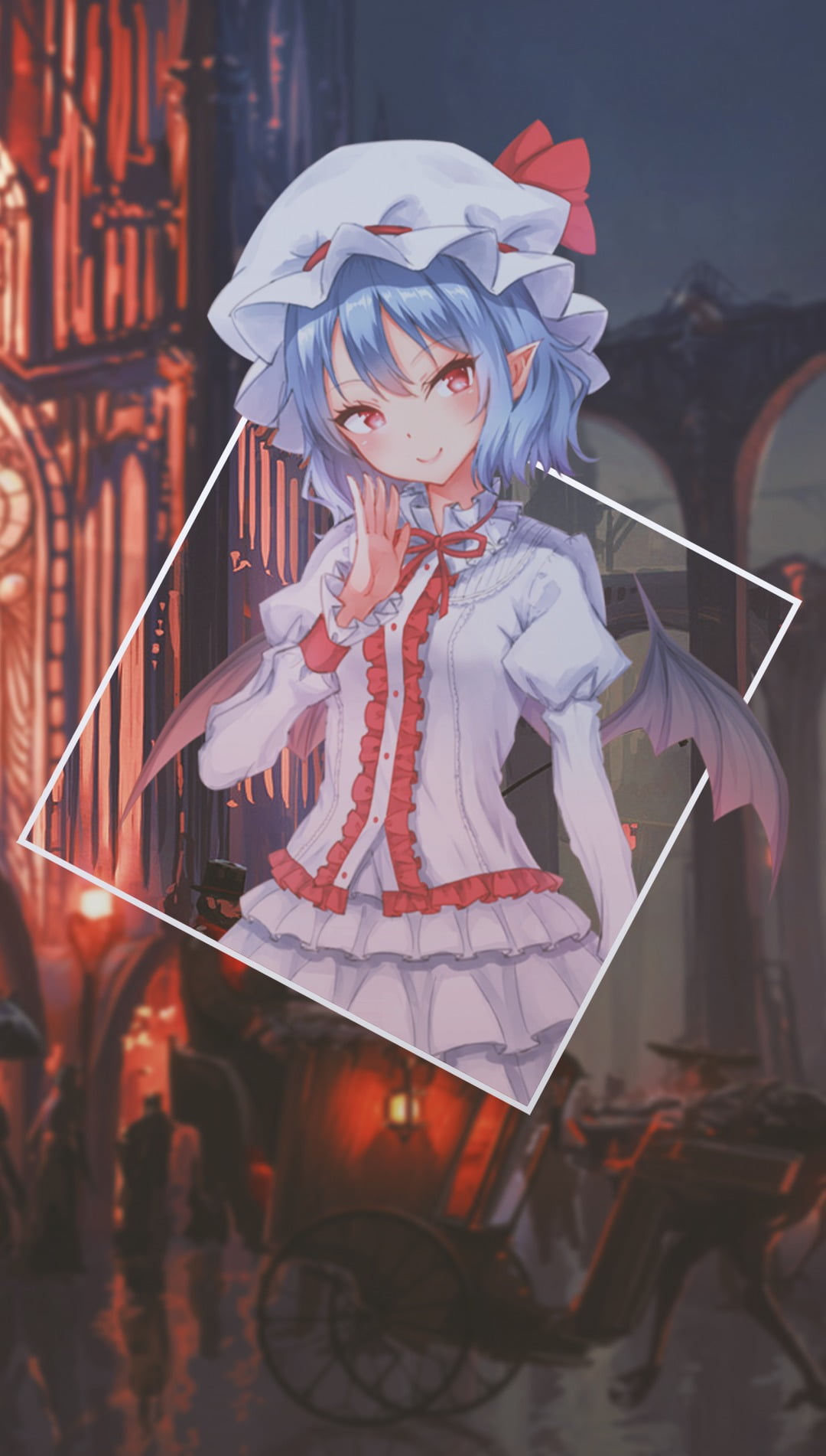720P, human representation, festival, anime, night, architecture, no people, christmas, arts culture and entertainment, illuminated, clothing, Touhou, Phone HD Wallpaper