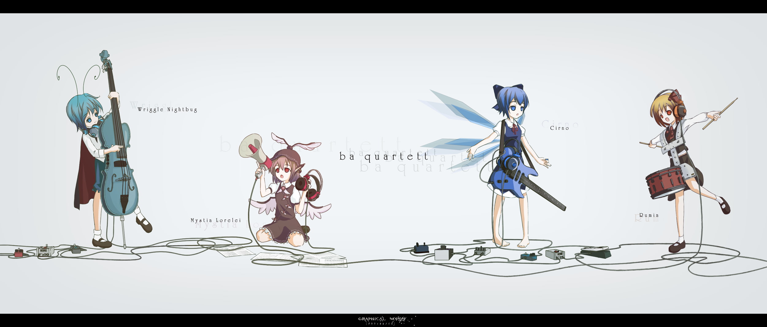 Wriggle Nightbug, Rumia (Touhou), Cirno (Touhou), Anime, 1080P, Mystia Lorelei, Touhou, HD Wallpaper