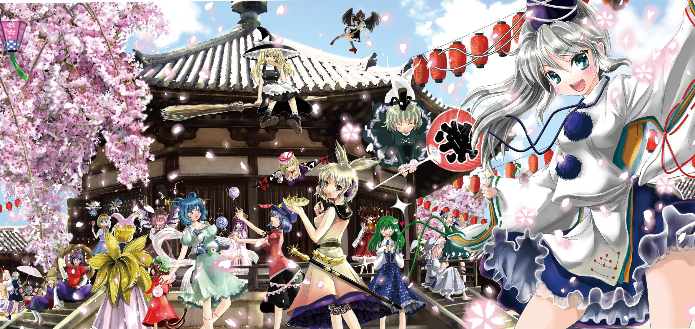 mystia, yukari, 1080P, moriya, reimu, anime, yakumo, konpaku, hakurei, Touhou, hd, Akira, suwako, ch, youmu, lorelei, art, izayoi, sakuya, HD Wallpaper