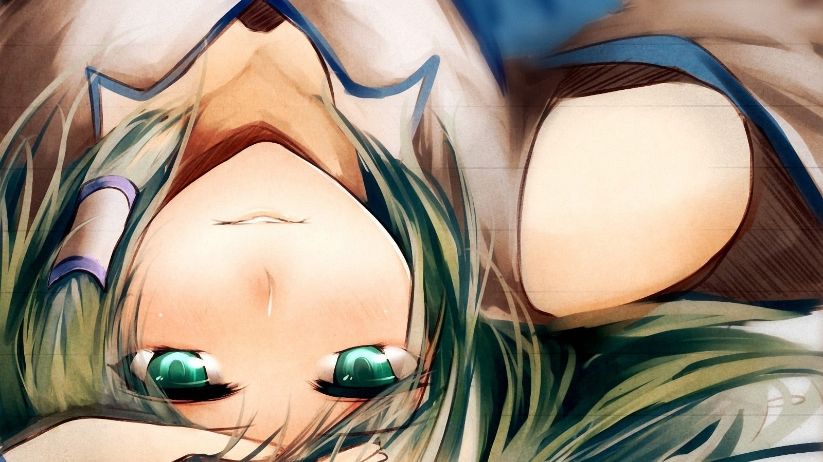 Touhou, anime girls, 720P, anime, Kochiya Sanae, HD Wallpaper