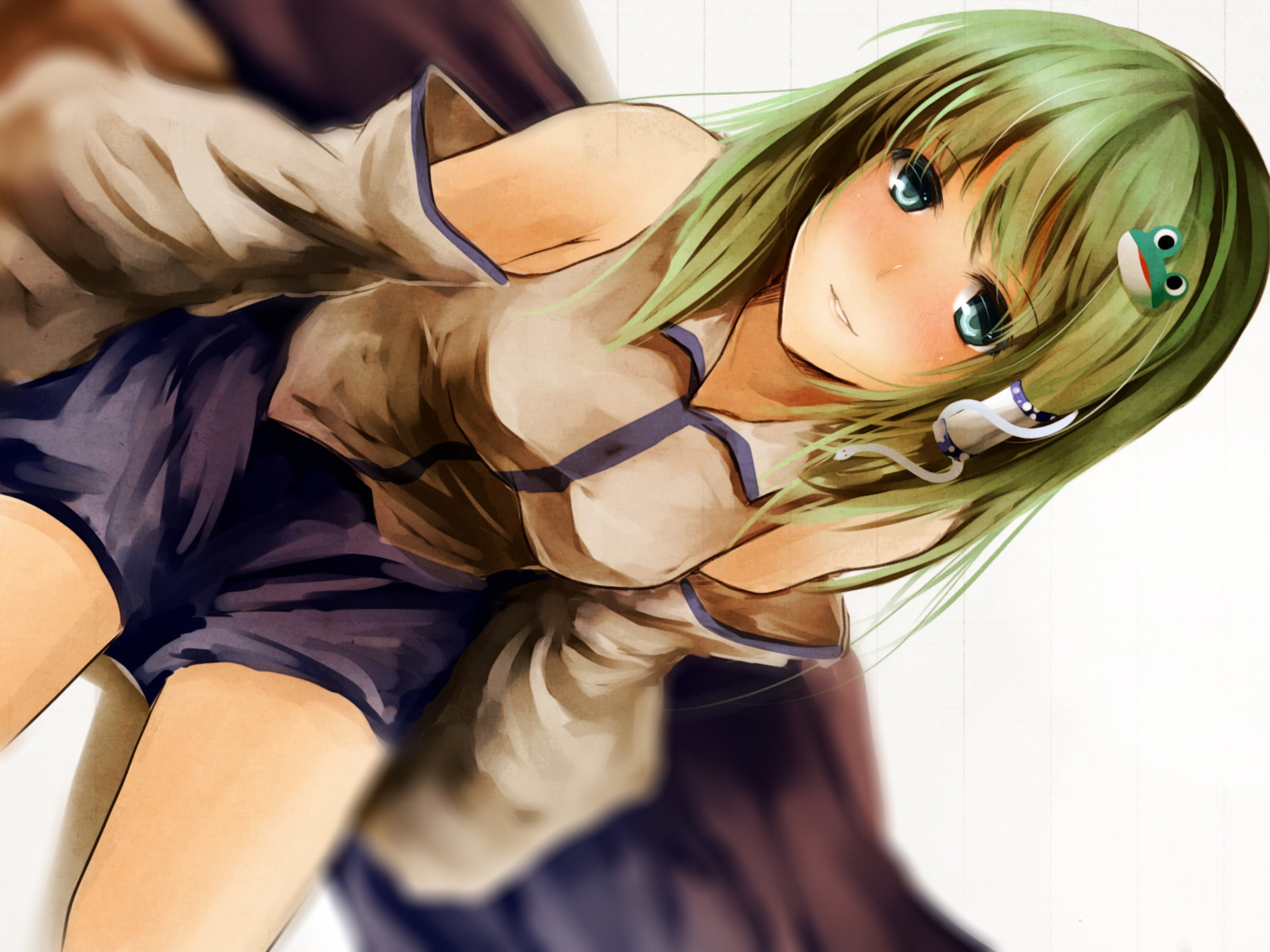 1080P, manga, Touhou, Kochiya Sanae, HD Wallpaper