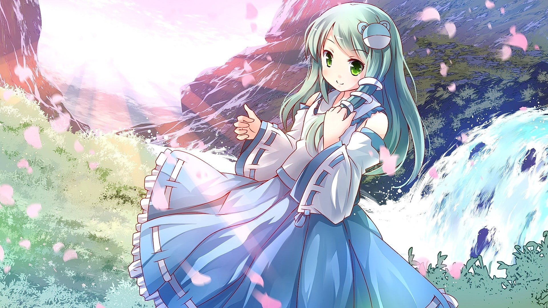 outdoors, women, Touhou, standing, plant, sunlight, beauty, fashion, anime, anime girls, leisure activity, young women, young adult, lifestyles, people, HD Wallpaper
