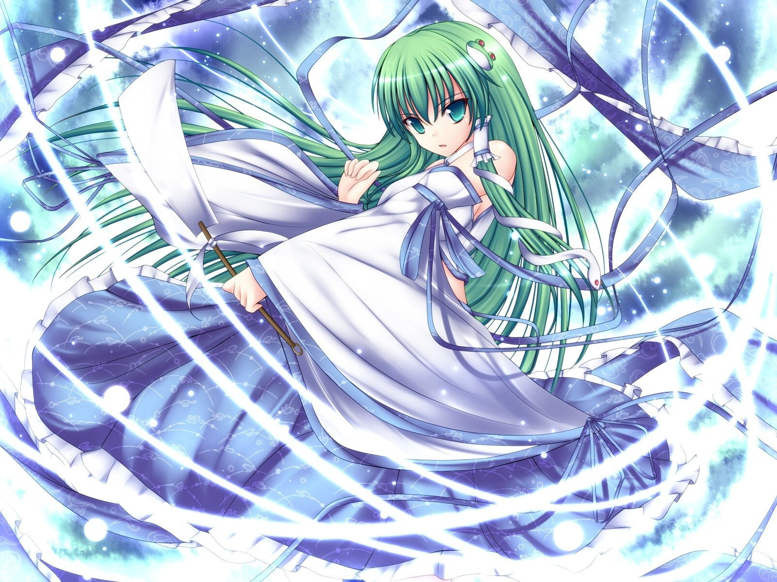 Sanae Kochiya, 720P, Touhou, Anime, HD Wallpaper
